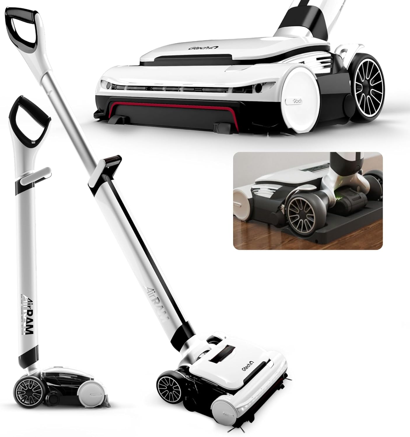 Gtech AirRAM 3 Cordless Vacuum Cleaner with Anti-Hair Wrap Bar - Dual Edge-Clean Brushes - Perfect