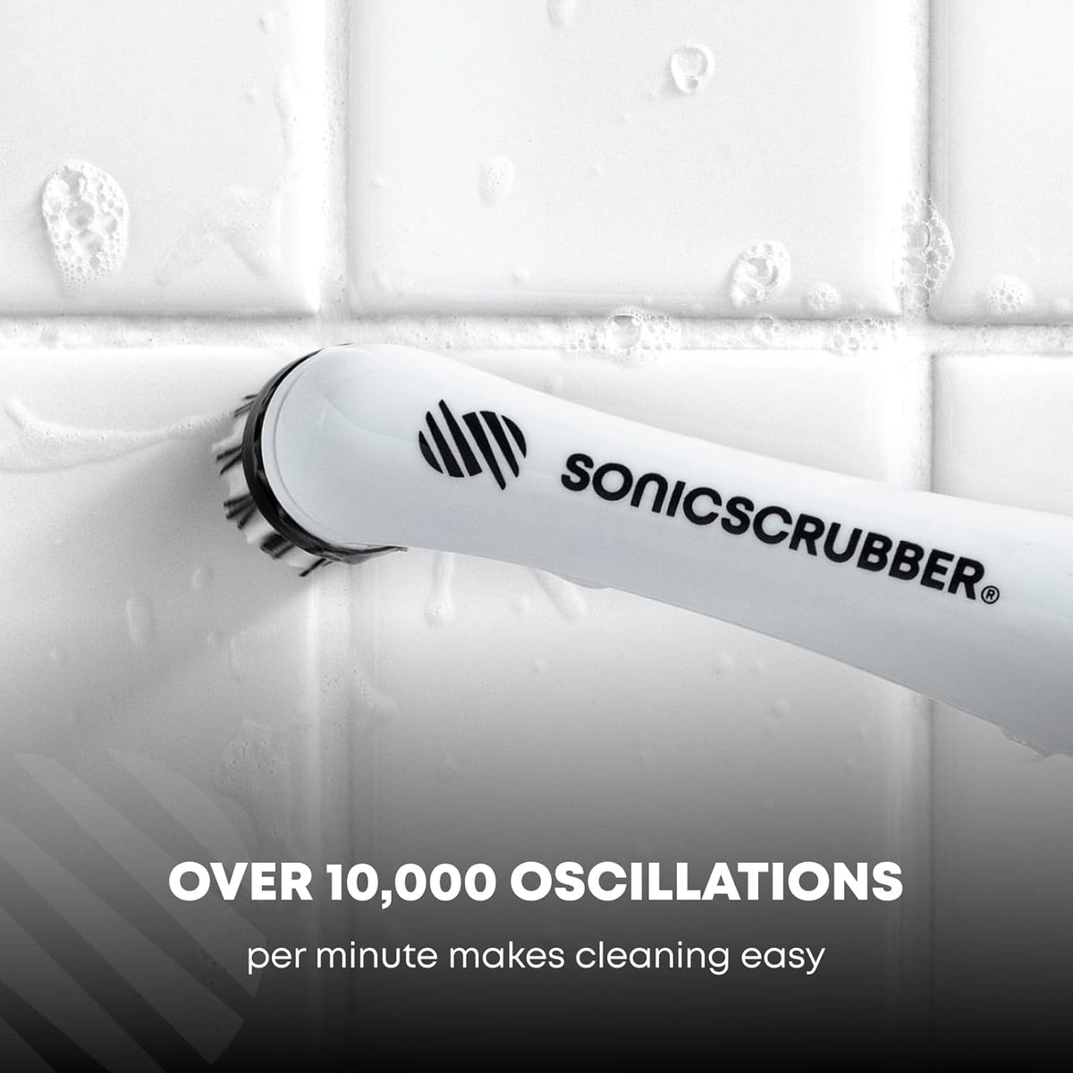 Household Cleaning Brush - Electric Scrubbing Brush - Home, Kitchen & Bathroom - Removes Mould &