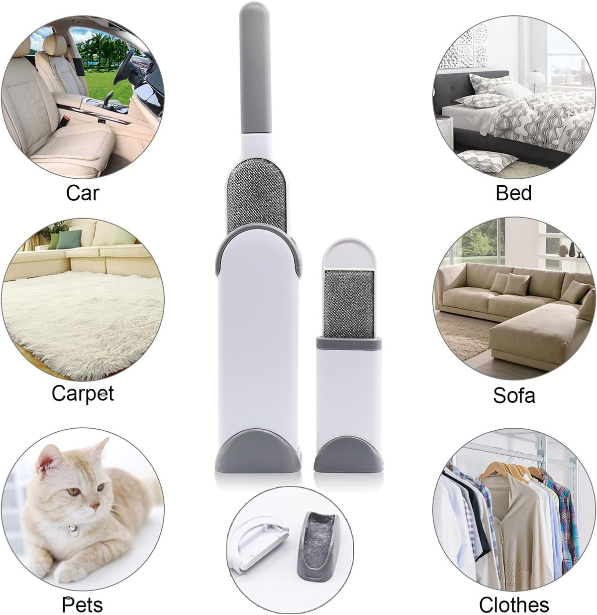 Pet Hair Remover Brush,Dog Hair Remover for Clothes - lint Remover Brush,Lint Brush Pet Hair