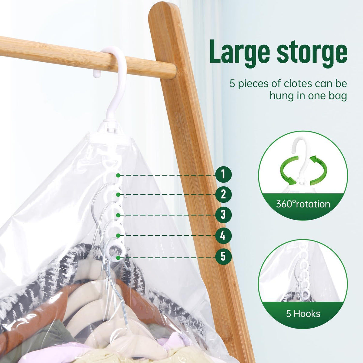 Hanging Vacuum Storage Bags For Clothes With Hand Pump,Coat Storage Bag Hanging,Vacuum Bags For