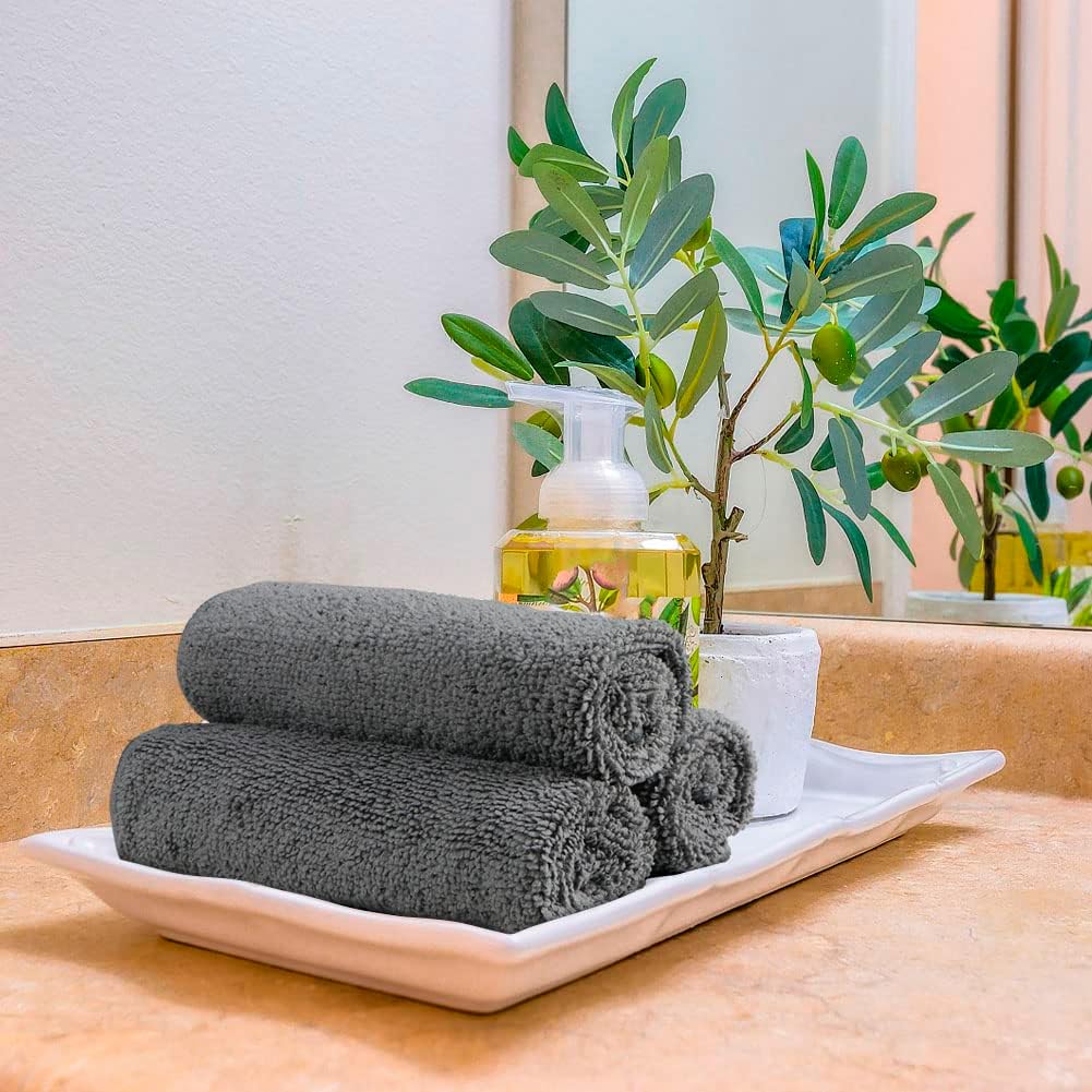 Orighty Washcloths Bulk Towel Sets 50 Pack, Highly Absorbent and Super Soft Microfiber Fingertip