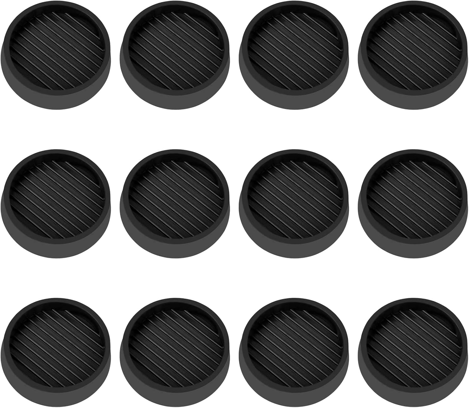 2X2 Round Rubber Caster Cups, Non Slip Furniture Pads, Anti-Slip Gripper, Anti Skid Furniture Feet