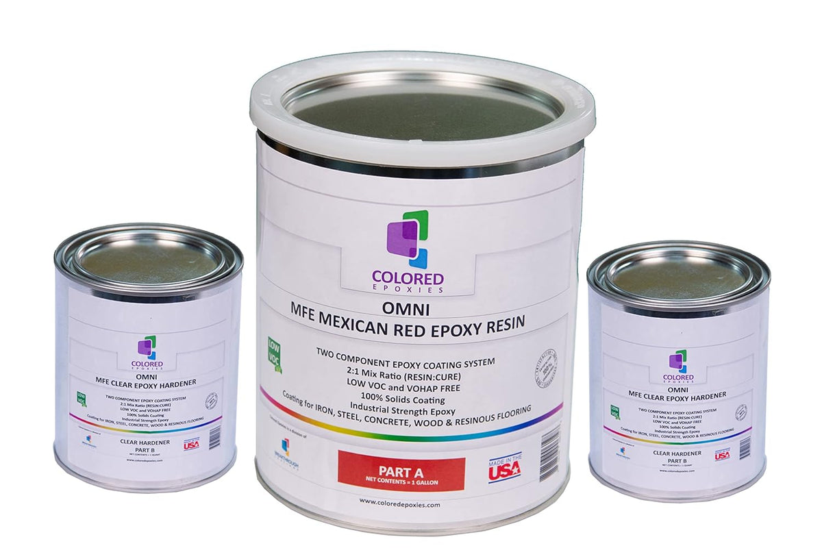 Colored Epoxies Mexican Red Epoxy Resin for Bar Tops, Table Tops, Wood, Concrete, Epoxy Art &