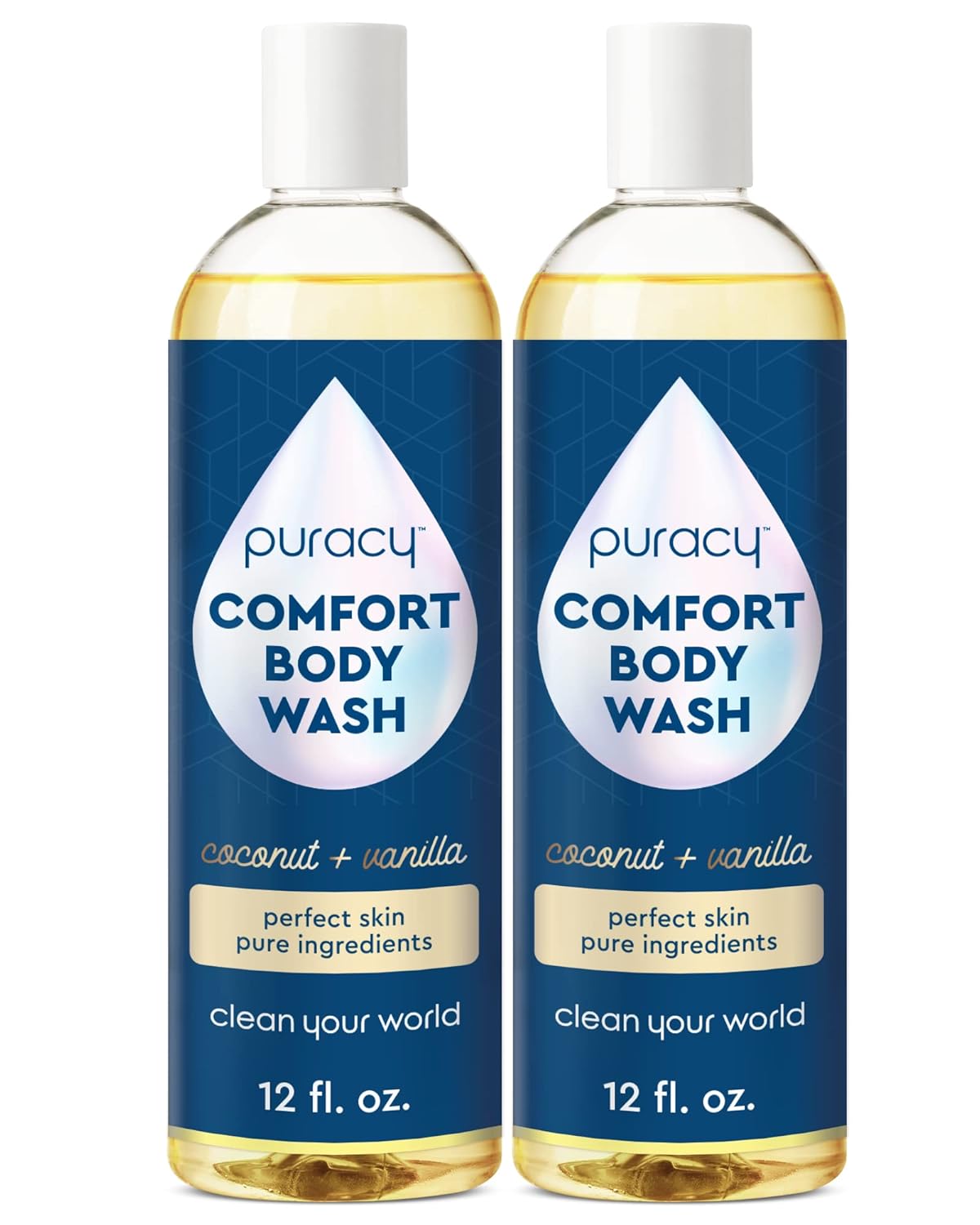 Puracy Body Wash, Natural Body Wash, 98.6% Pure Plant Ingredients, Moisturizing Shower Gel for