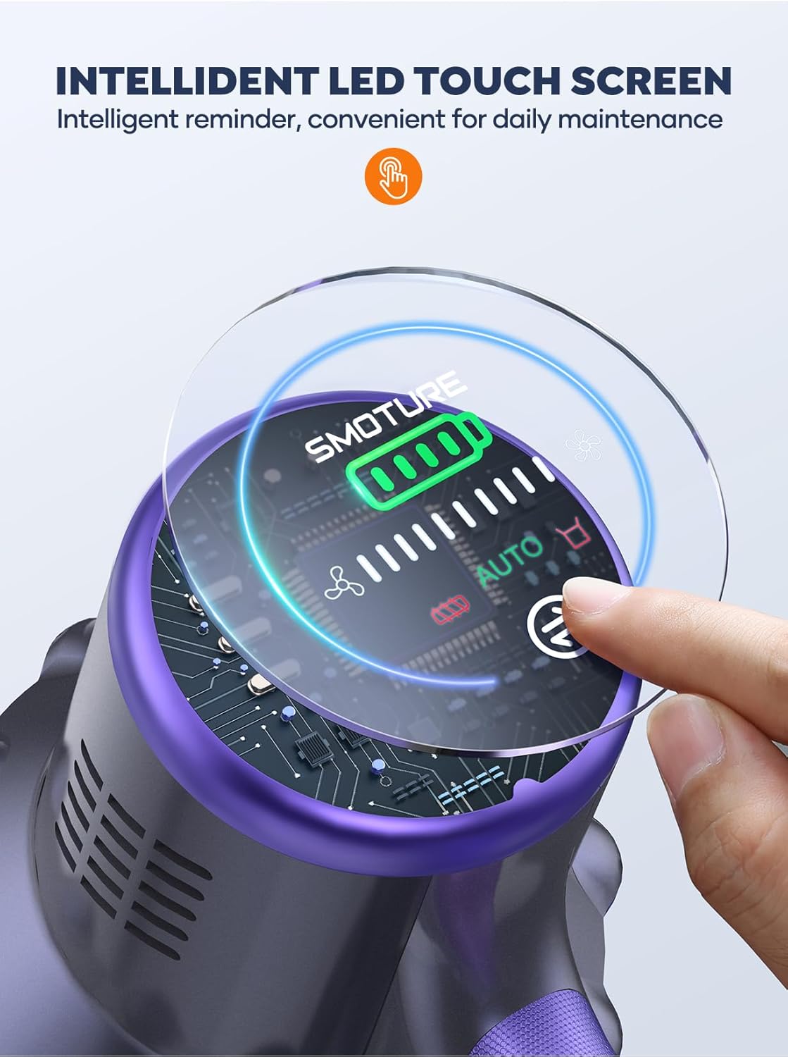 Cordless Vacuum Cleaner, 2 Batteries 110 Mins Runtime Vacuum Cleaners for Home, 45KPA 550W Stick