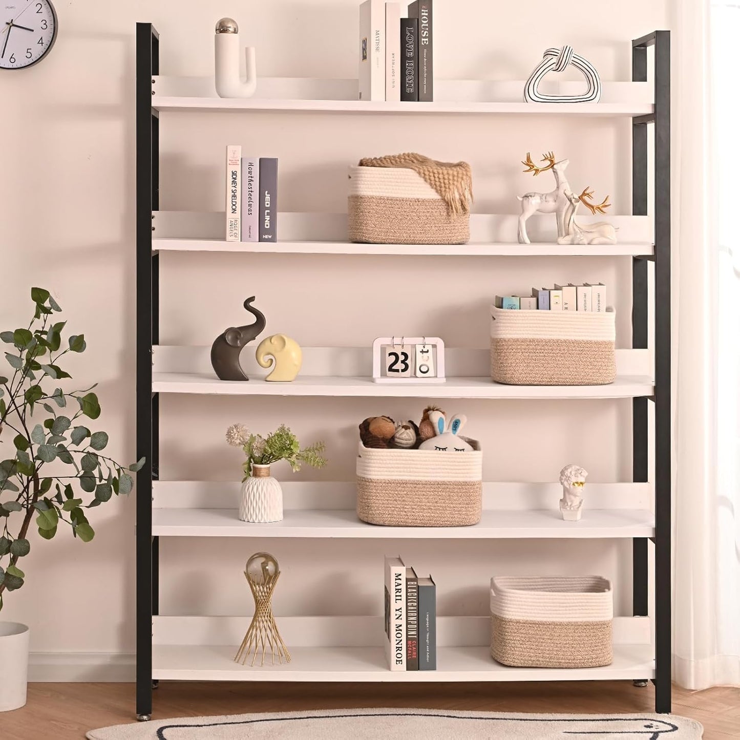 Storage Baskets for Shelves, Woven Storage Basket, Bins for Cube Storage, Cotton Rope Basket with