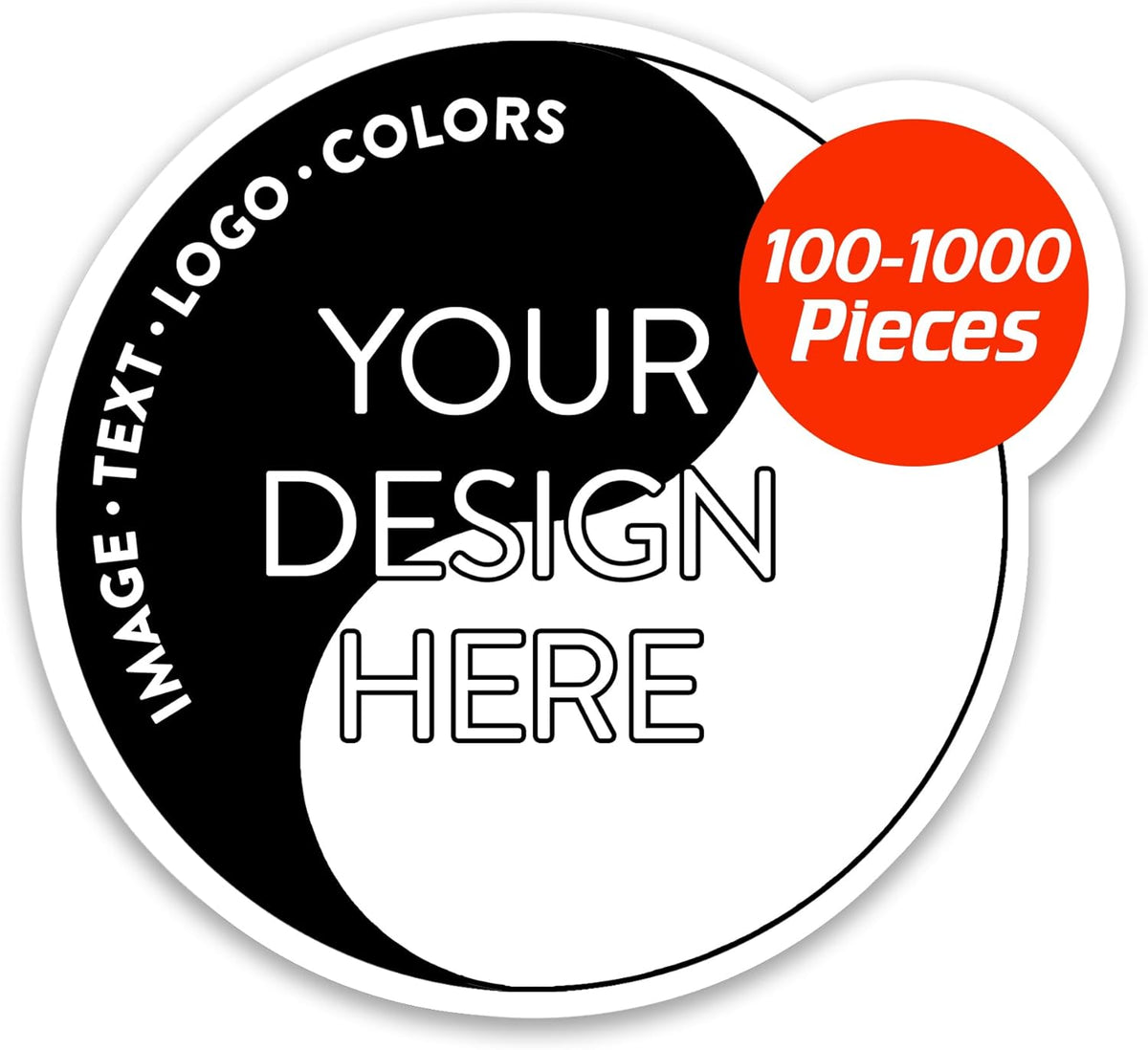 5-1000 Custom Vinyl Stickers - Upload Your own Image, Text, Design, Logo - Personalized Logo Labels