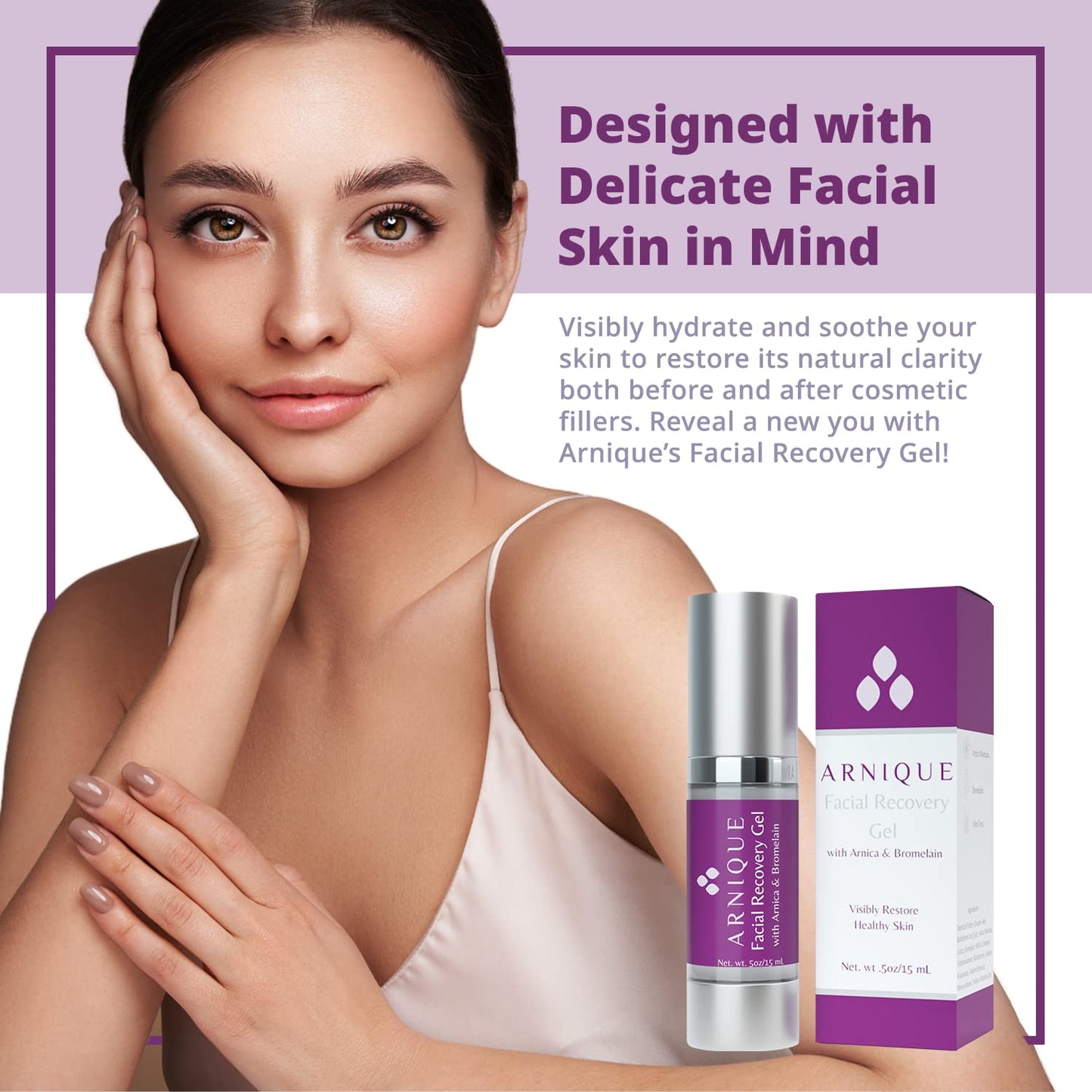 Arnica Gel for Face - Facial Recovery Aftercare for Fillers & Cosmetic Injection Treatments, Arnica