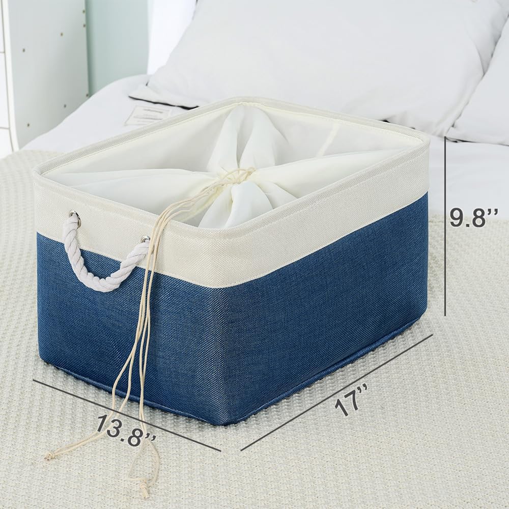 TheWarmHome Organization and Storage Basket for Organizing - X Large 3 Pack 17.7L×13.8W×9.8H in