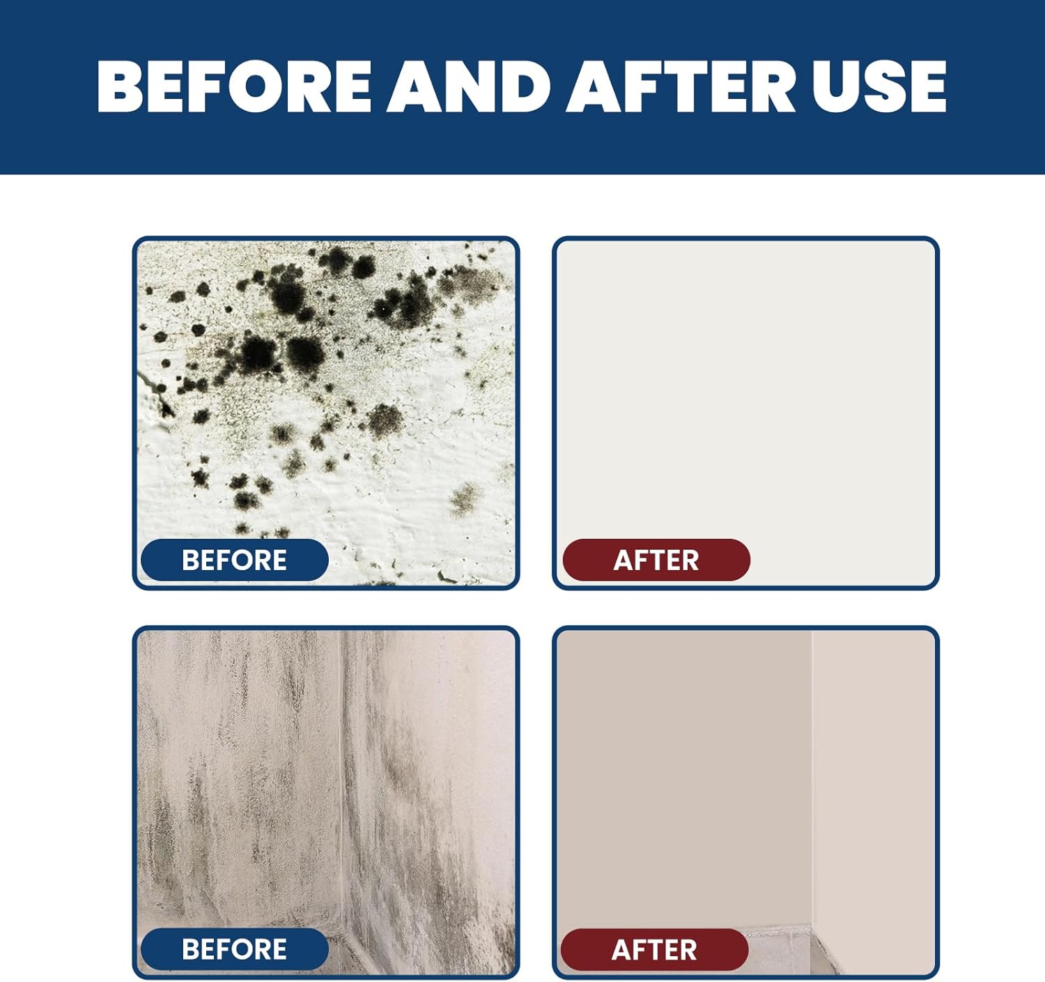 Mould Cleaner Spray Powerful Foam Cleaning Spray | Multi-Surface Fast-Acting Stain Remover for