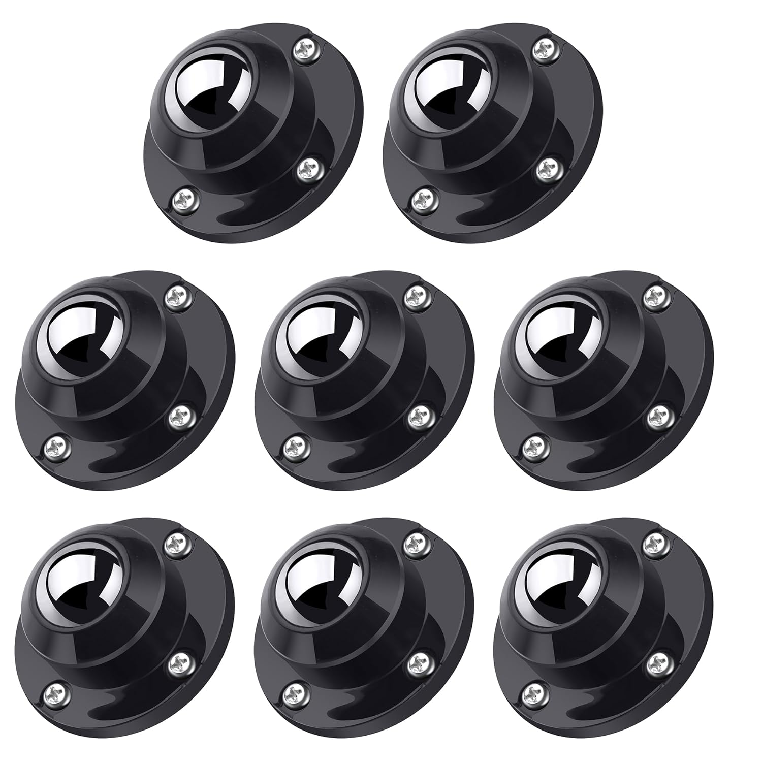 PlusRoc 8 Pack Self Adhesive Caster Wheels 1 Inch for Appliance Sliders Rollers, Load Capacity
