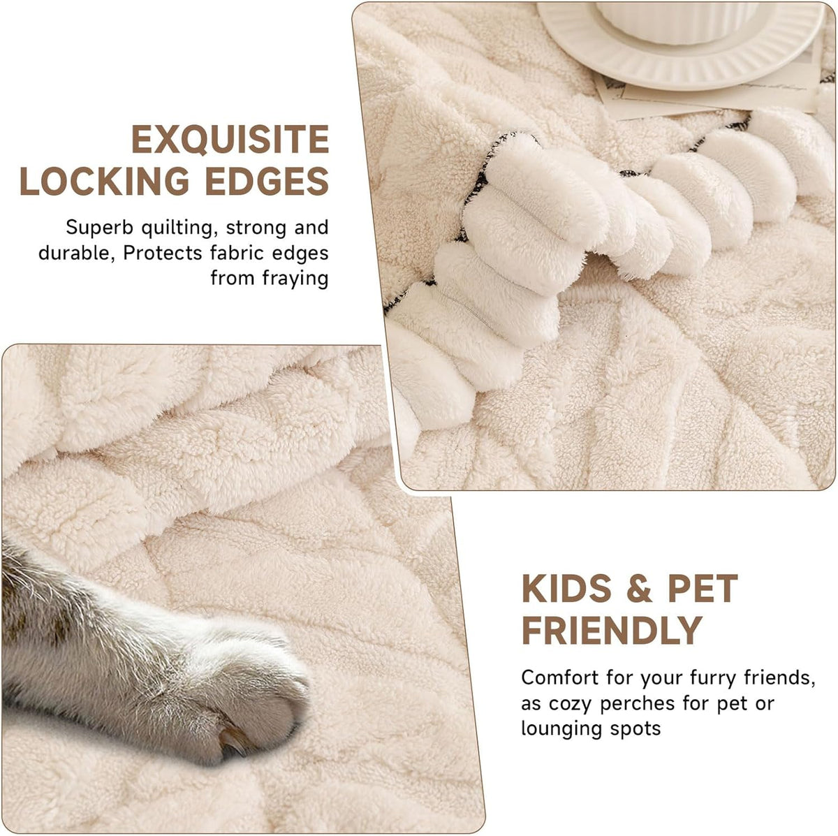 OTOB Couch Covers for 3 Cushion Couch Sofa Pet Friendly, Washable & Non Slip Geometric Jacquard