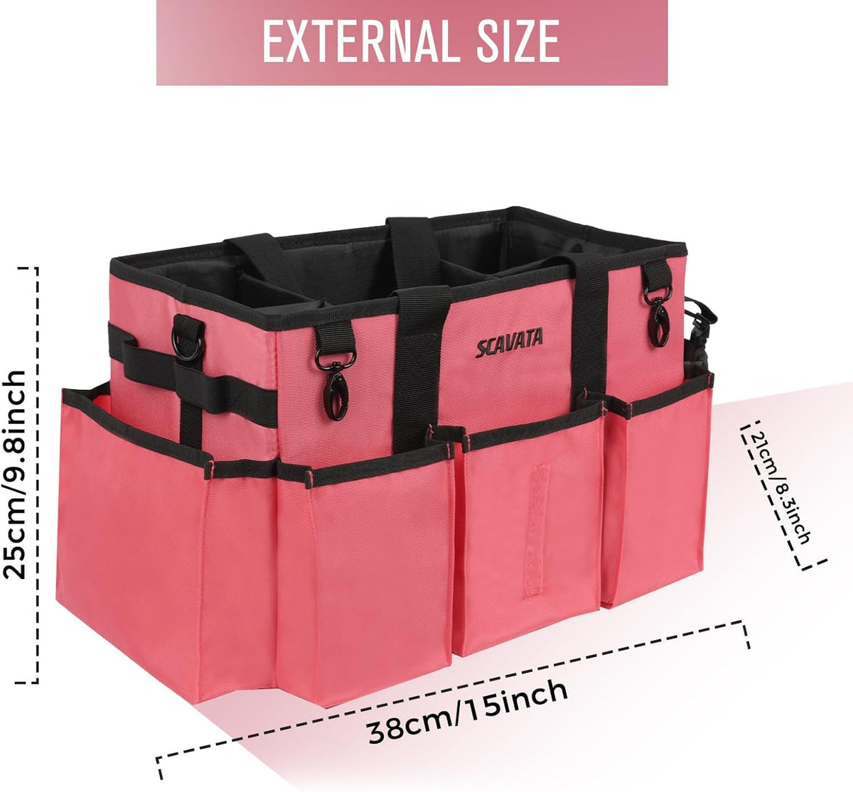 Wearable Cleaning Caddy Bag, Cleaning Caddy Supplies Organizer with Handle & Shoulder Straps for