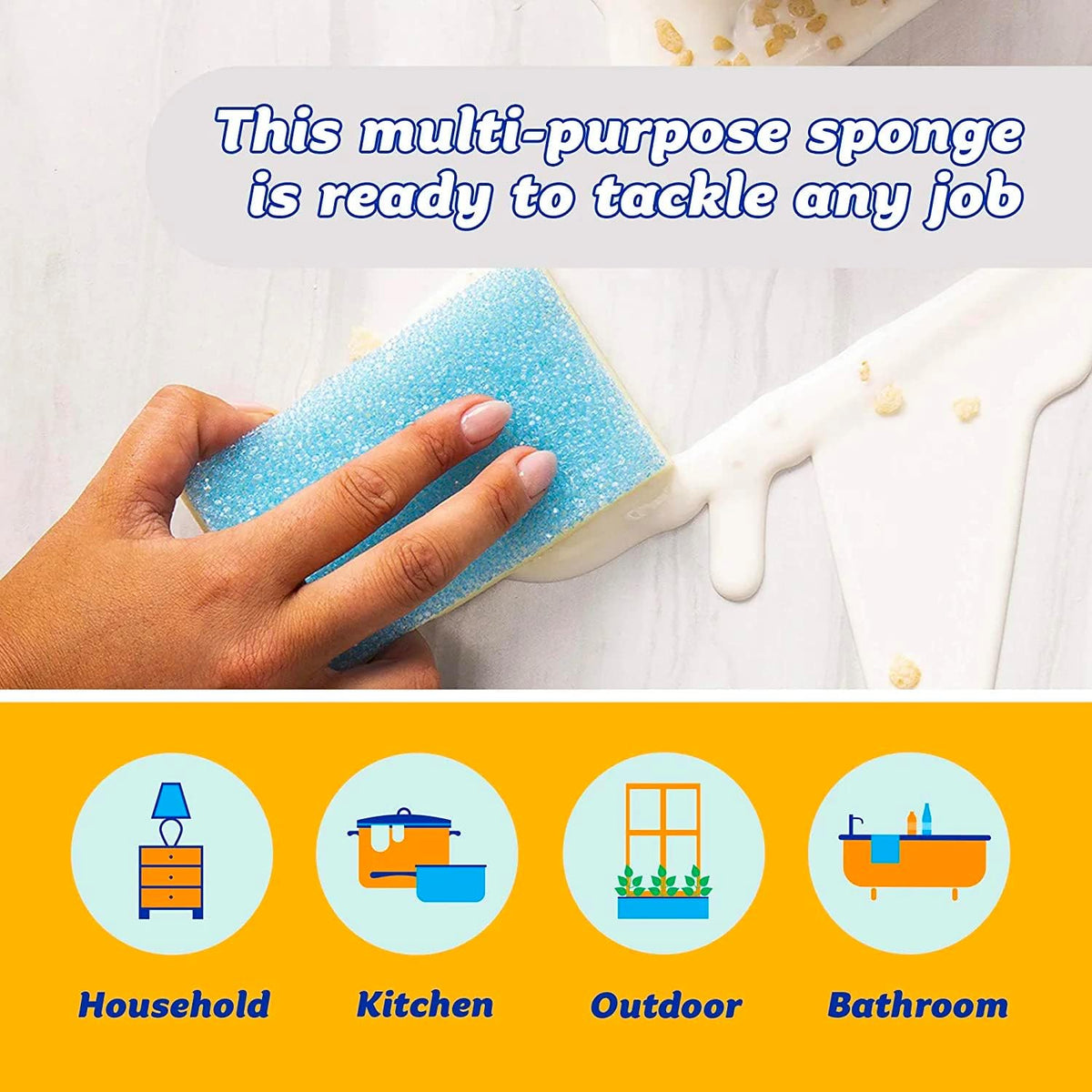 Scrub Daddy Extra Large Sponge Daddy - Bulk Kitchen Sponges for Cleaning Different Rooms & Surfaces