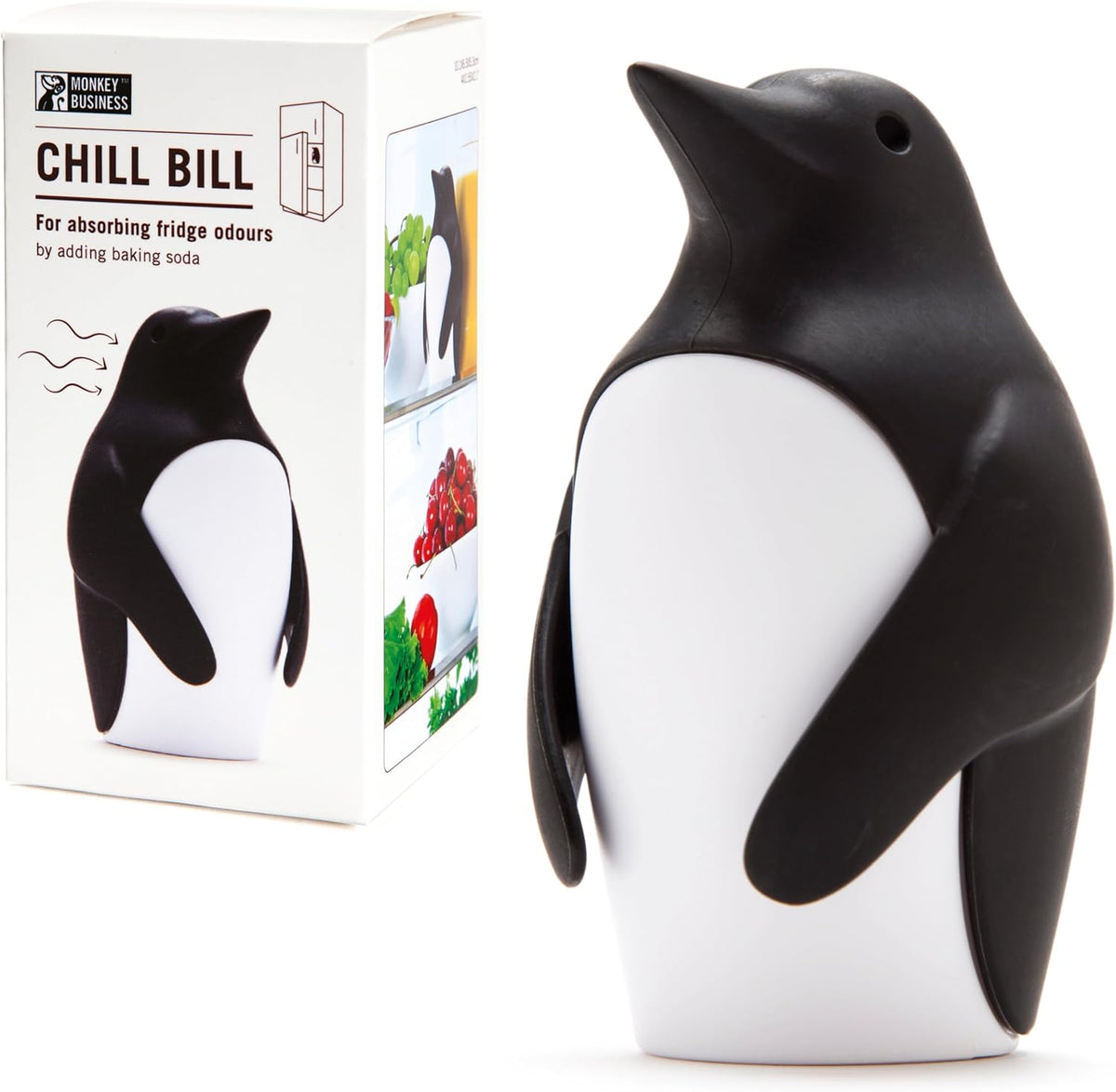 Monkey Business Chill Bill Refrigerator Deodorizer, Baking Soda Container, Baking Soda Fridge