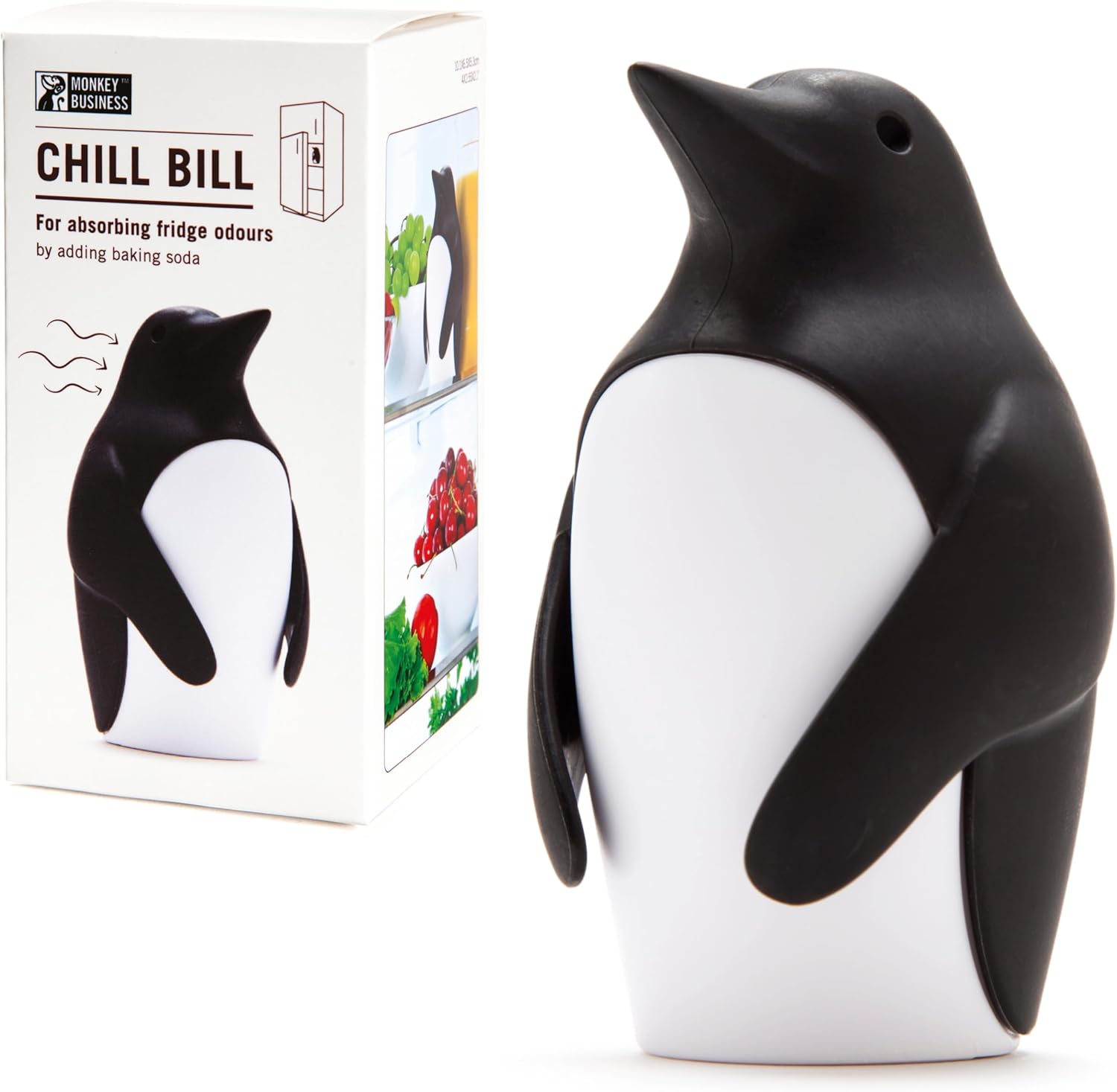 Monkey Business Chill Bill Refrigerator Deodorizer, Baking Soda Container, Baking Soda Fridge