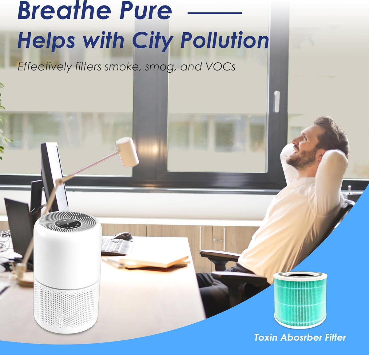 Flintar Core 300 Toxin Absorber Replacement Filters, Made in TAIWAN, Compatible with LEVOIT Core