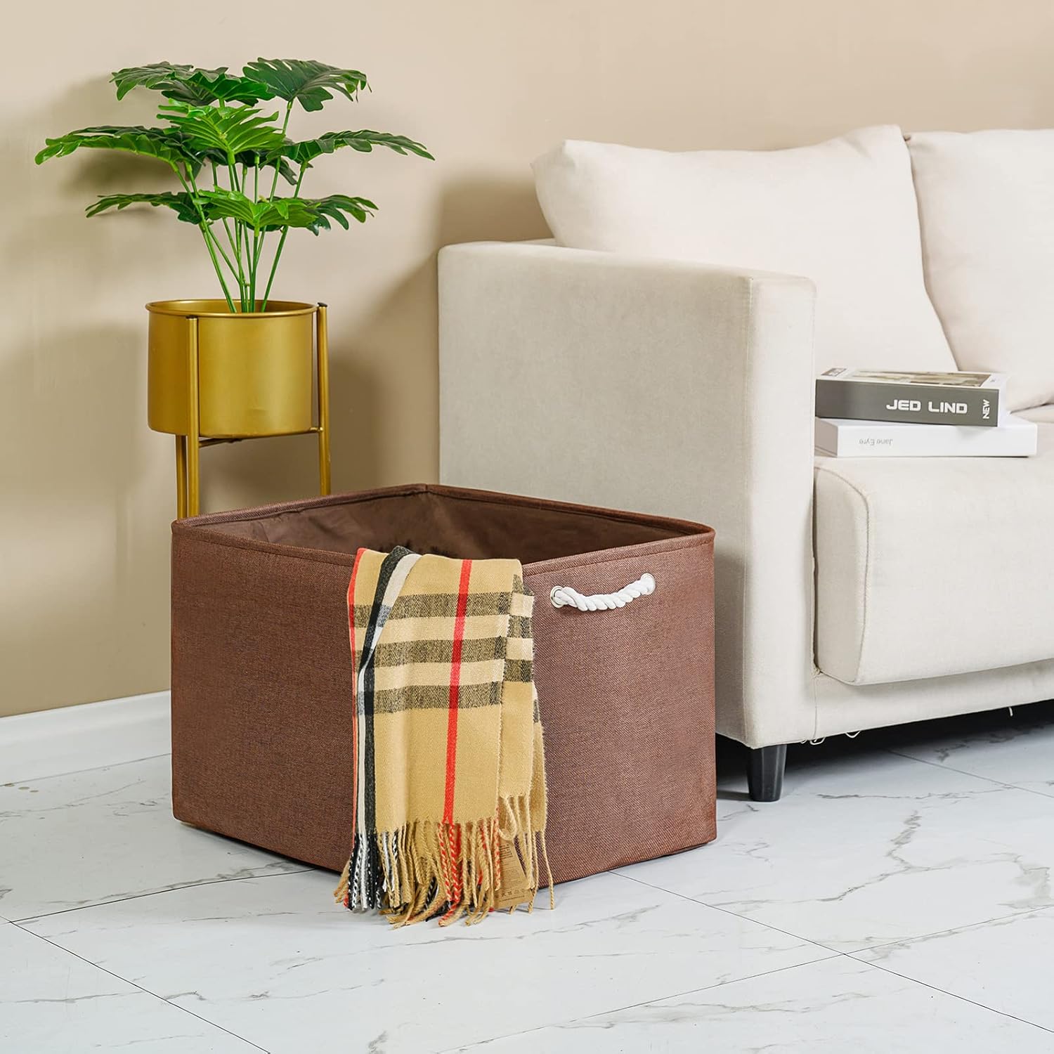 TheWarmHome Organization and Storage for Organizing - Extra Jumbo 3 Pack 20.5x15.7x13.8 inch Fabric