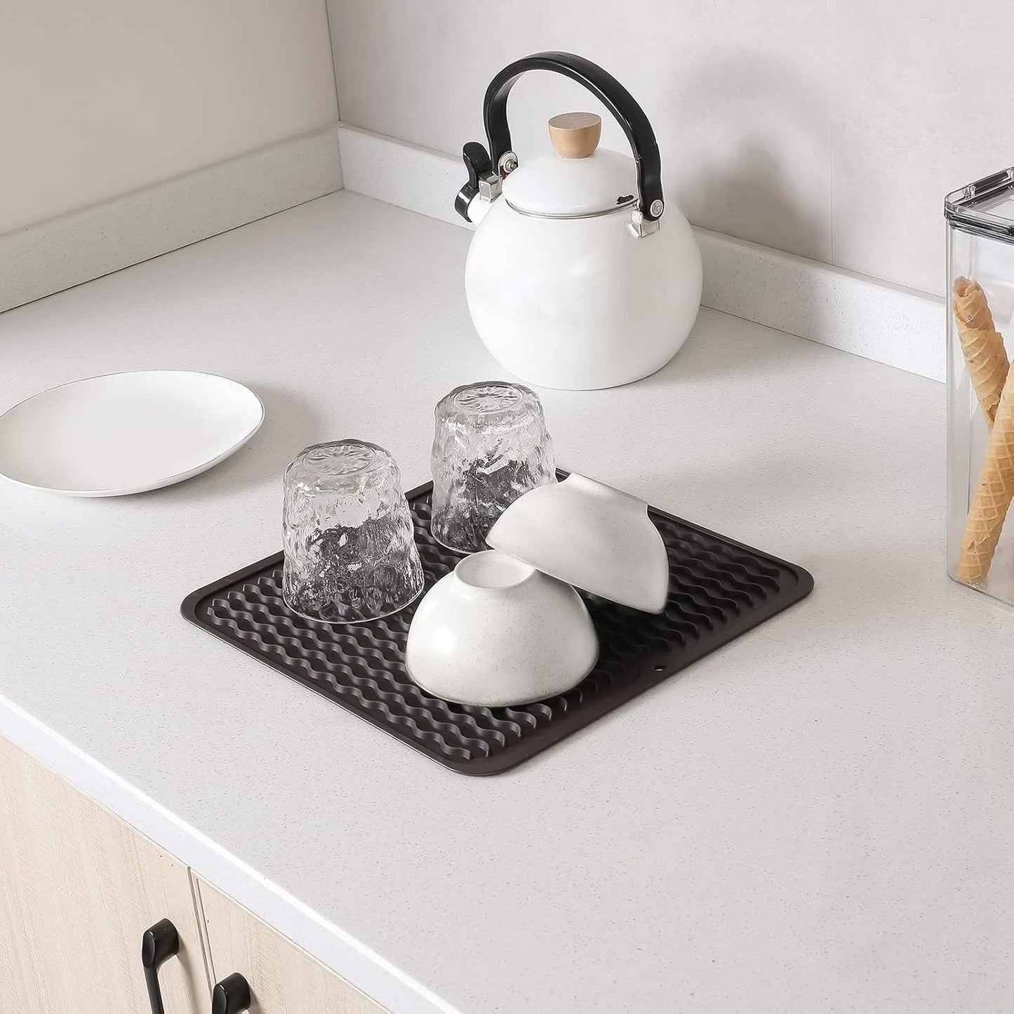 Silicone Dish Drying Mat for Multiple Usage,Easy clean,Eco-friendly,Heat-resistant Silicone Mat for
