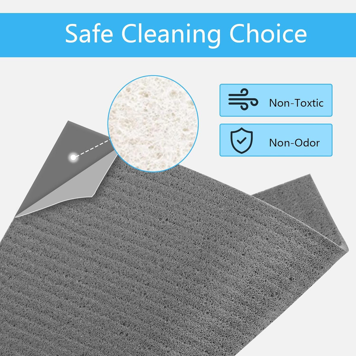 HOMEXCEL Swedish Dishcloths for Kitchen 20 Pack, Sponge Dish Cloth for Counters & Washing Dishes