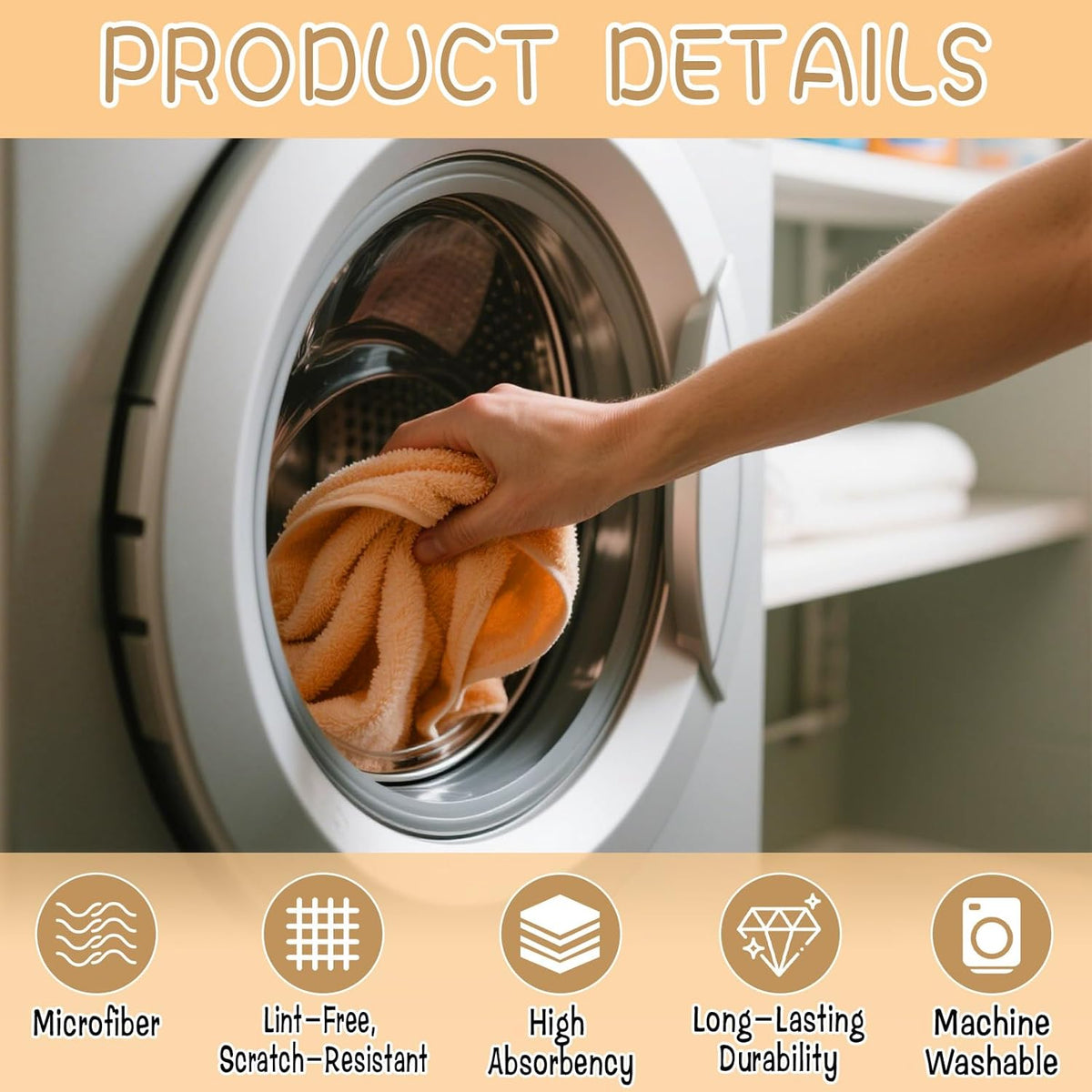 6 Pack Extra Large Microfiber Cleaning Cloths 20"x30", Lint-Free Reusable Towels for Home, Glass