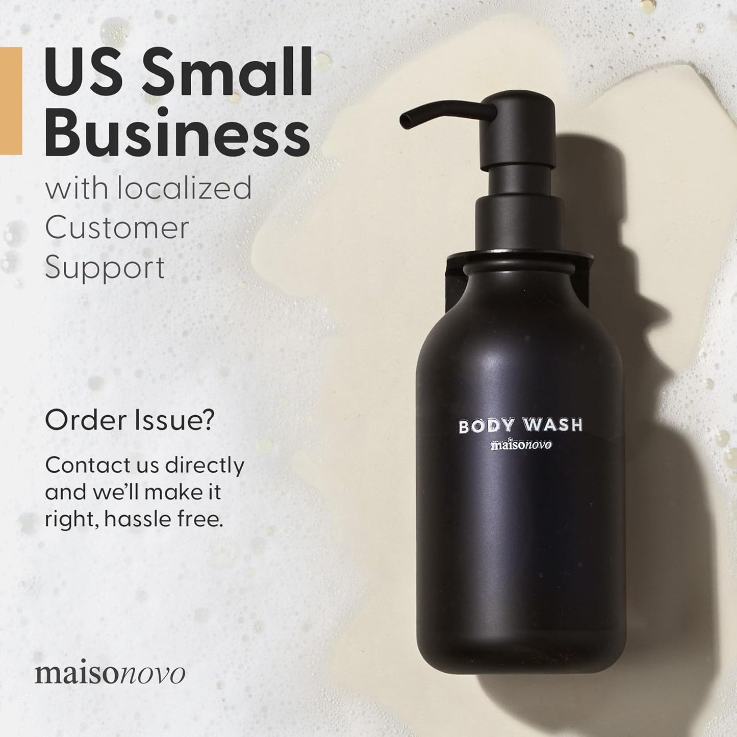 MaisoNovo Shampoo and Conditioner Dispenser - Shower Soap Dispenser Wall Mounted - 16.9 fl oz Set
