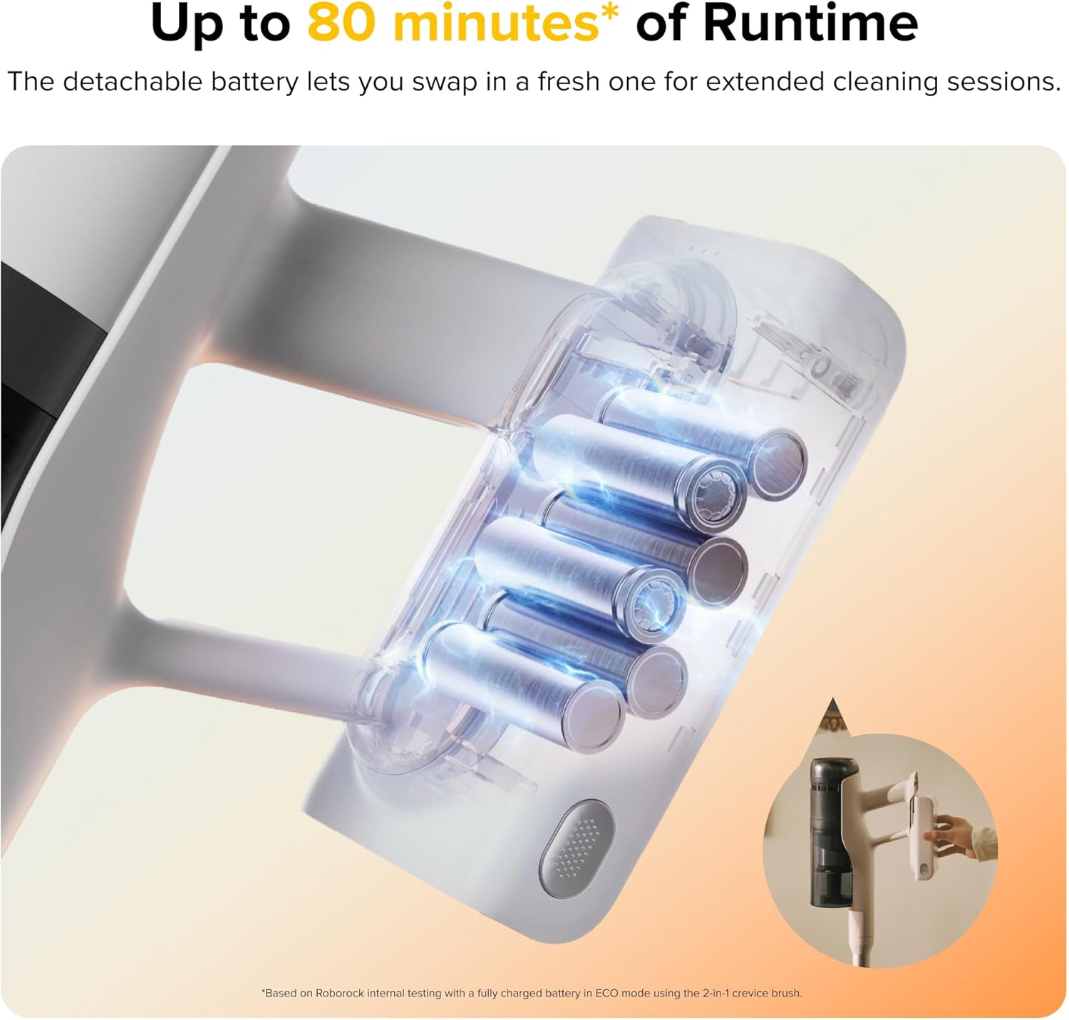 roborock H60 Pro Cordless Stick Vacuum Cleaner, 170AW Suction Power, 80-Min Runtime, 90° Bendable
