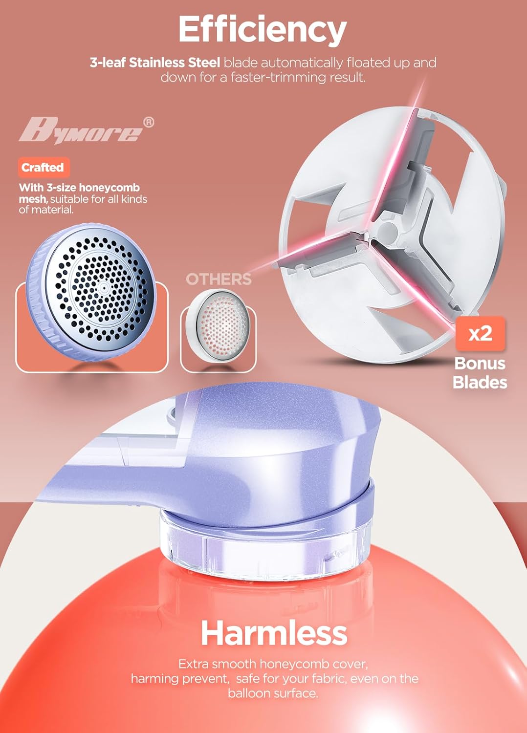 Bymore Fabric Shaver, Lint Remover, Lint Shaver Defuzzer Sweater Shaver for Clothes and Furniture