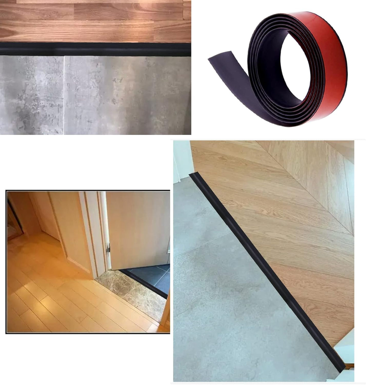 Floor Transition Strip & Self Adhesive Floor Vinyl Floor Edge Trim Laminate Floor Gap Covering