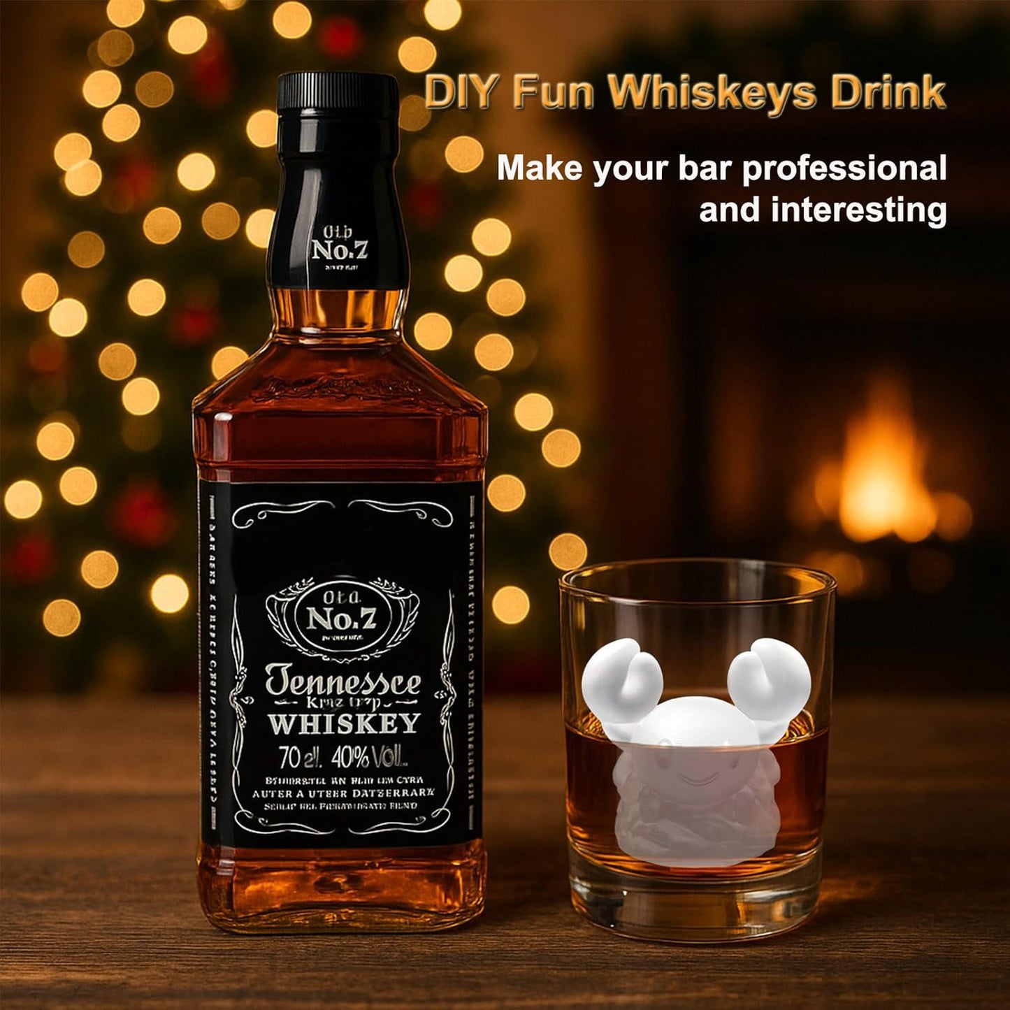 3D Crab Ice Cube Silicone Molds Tray for Whiskey, Cocktail, Drink Decor, Bar; Rich Details. Cute