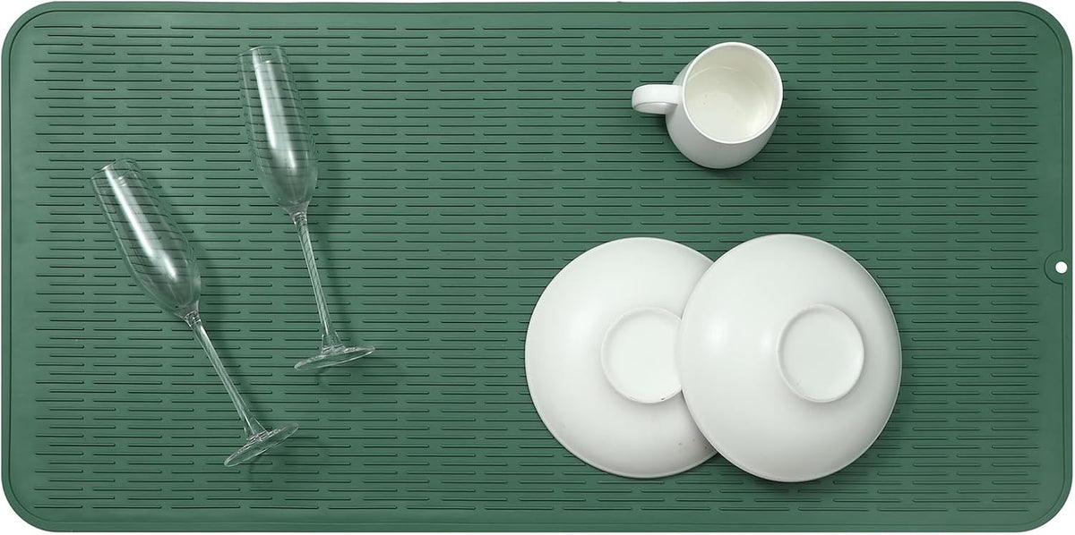 Silicone Dish Drying Mat for Multiple Usage,Easy clean,Eco-friendly,Heat-resistant Silicone Mat for