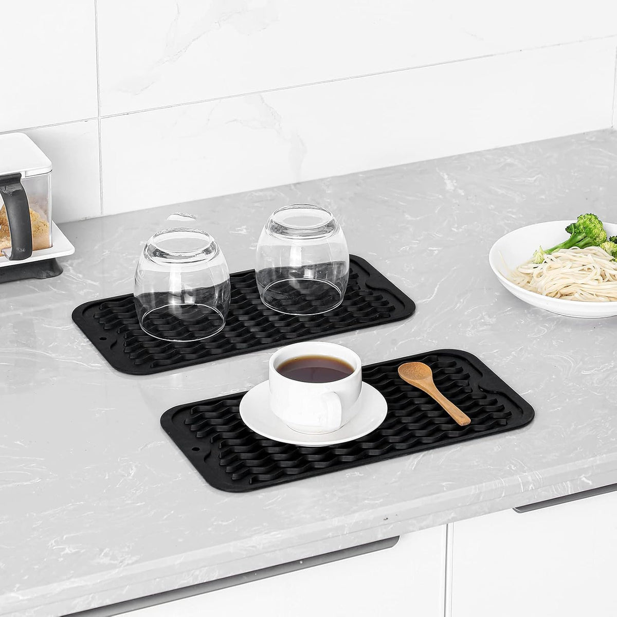 Silicone Dish Drying Mat for Multiple Usage,Easy clean,Eco-friendly,Heat-resistant Silicone Mat for