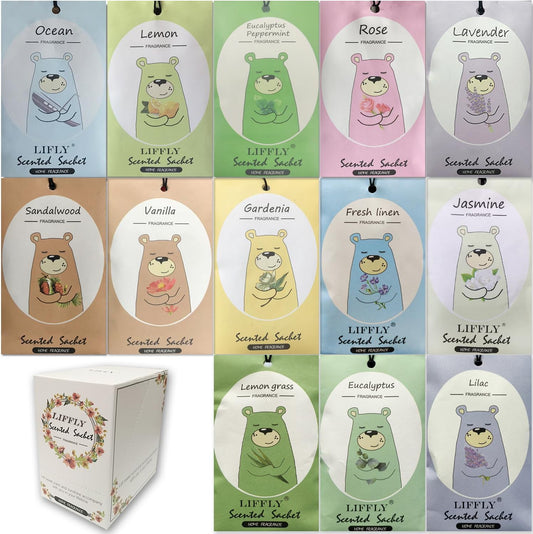 13 Scents Scented Sachets for Drawers and Closets Air Freshener Home Fragrance Sachet Total 14