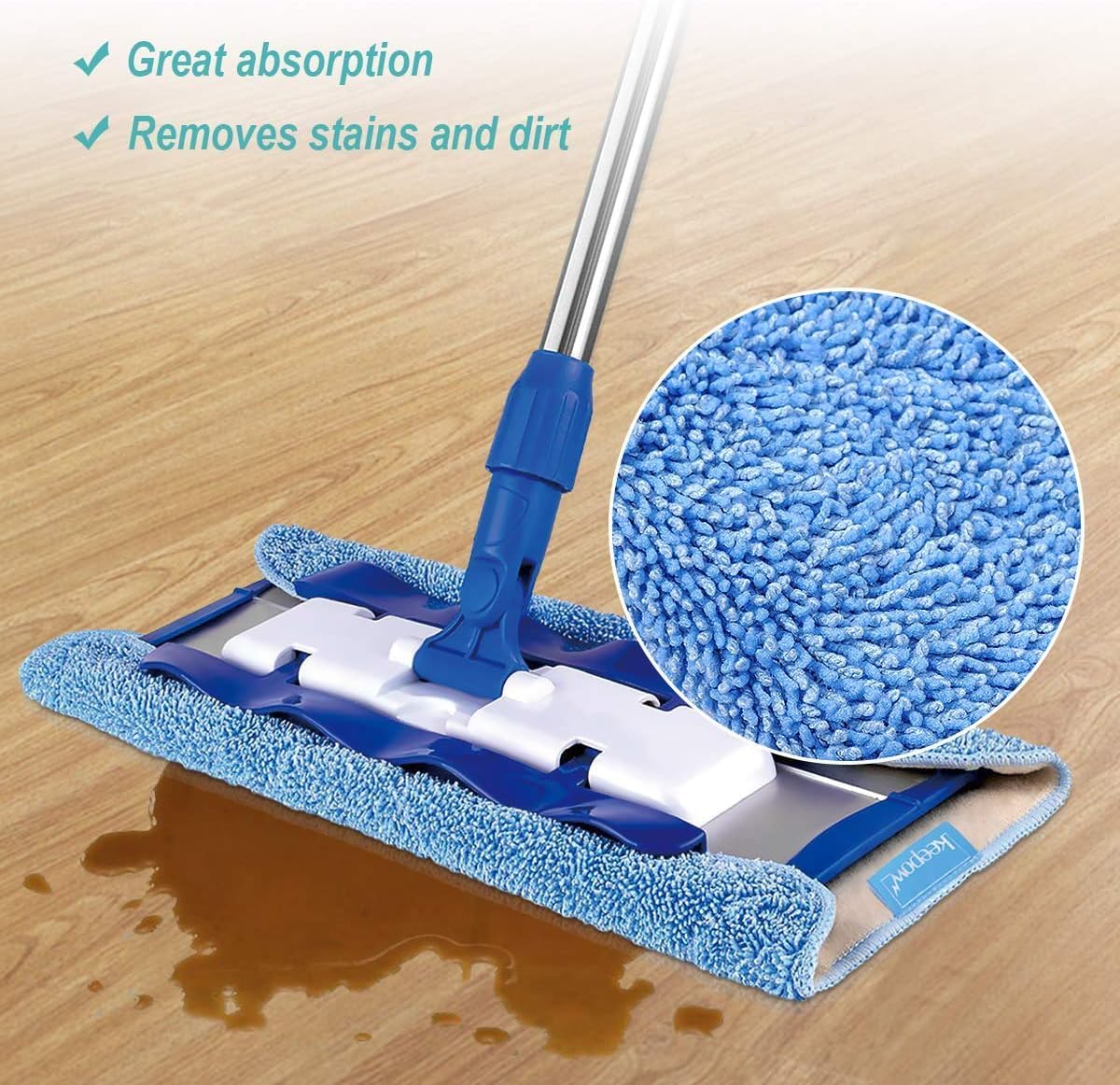 KEEPOW Microfiber Cleaning Cloth Compatible with MR.SIGA Professional Microfiber Mop – view 2