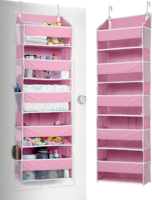 ULG 1 Pack Over Door Organizer with 5 Large Pockets 10 Mesh Side Pockets, 44 lbs Weight Capacity