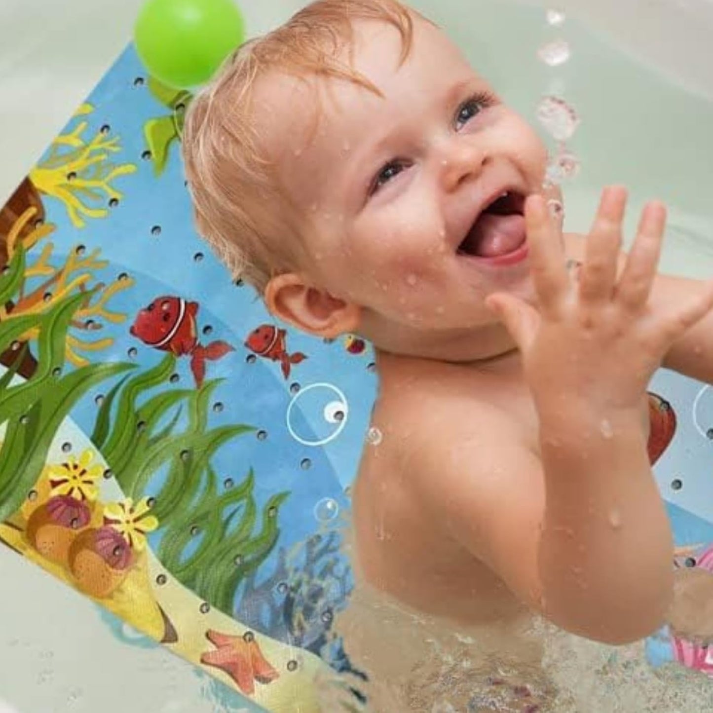 Mermaid Bath Mat - Bath Grips for Tub Kids - Anti Slip Bath Mat for Kids - Bath Mat for Baby - Bath
