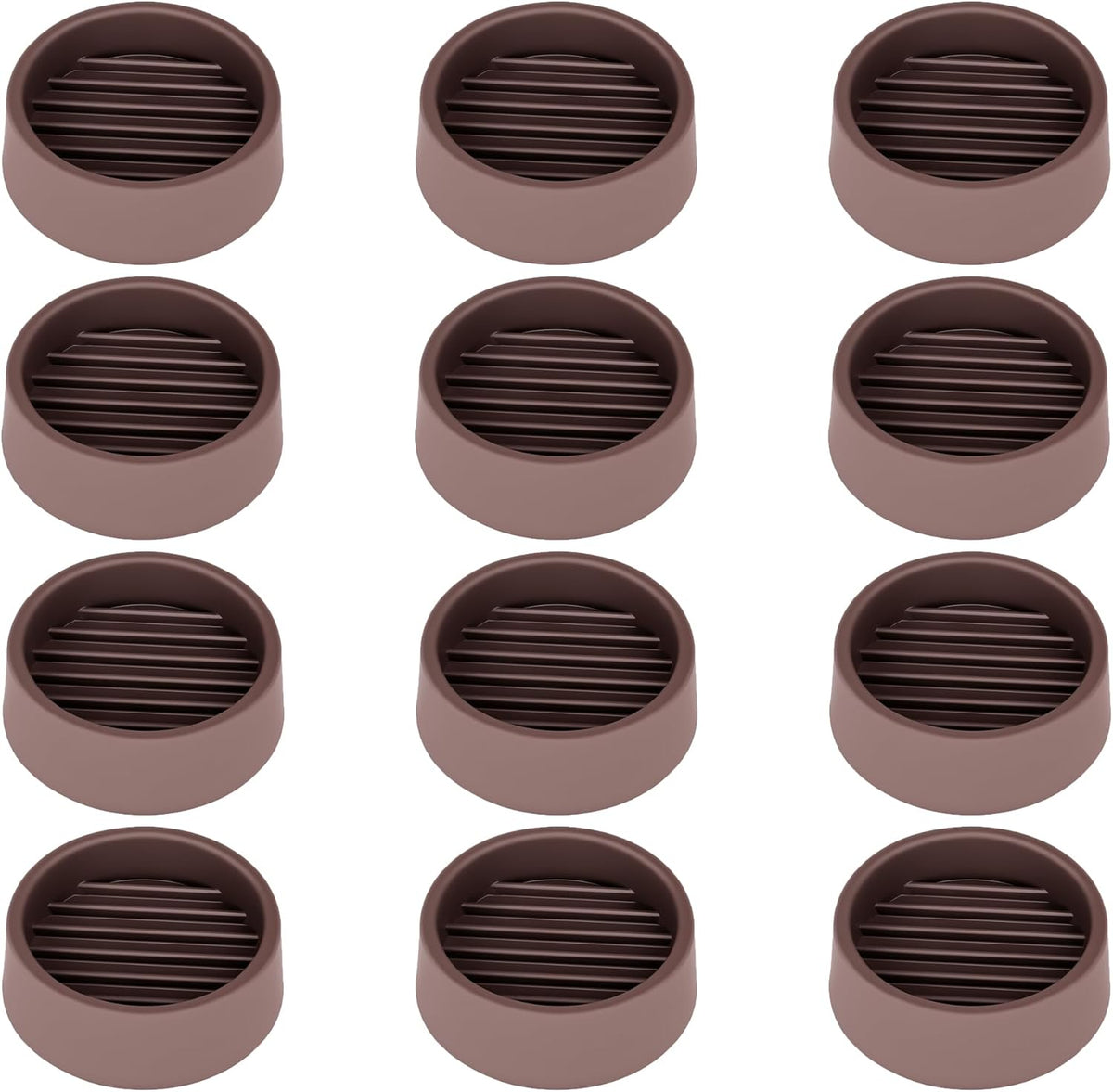 Non Slip Furniture Pads, 1.5” Round Rubber Caster Cups, 12 Pcs Furniture Coasters, Anti-Slip