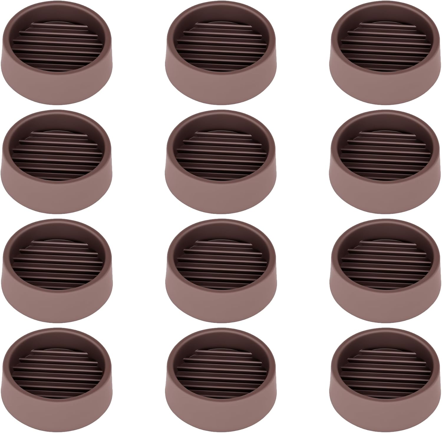 Non Slip Furniture Pads, 1.5” Round Rubber Caster Cups, 12 Pcs Furniture Coasters, Anti-Slip