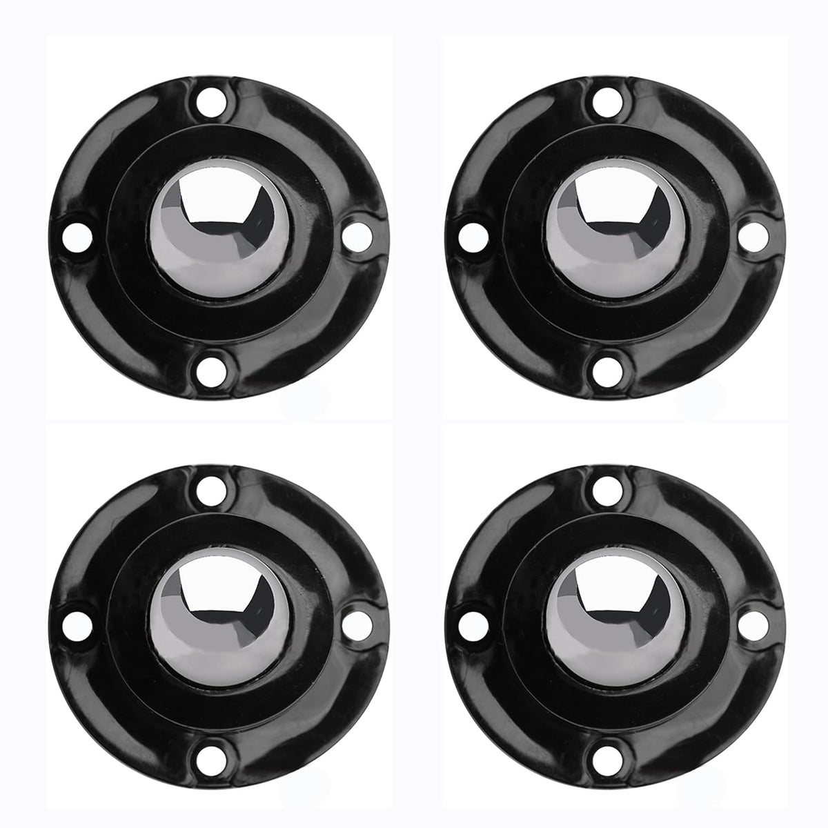 PlusRoc 4 Pack Anti-Rust Wheels Stainless Steel Self Adhesive Caster Wheels for Kitchen Appliance