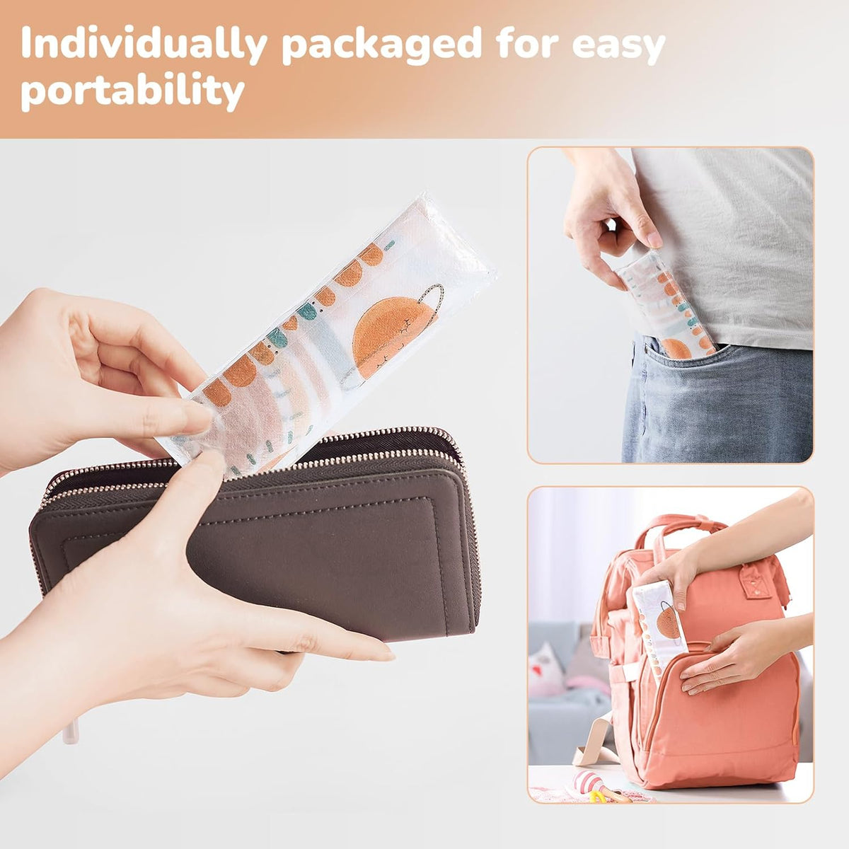 30 Pack Toilet Seat Covers Disposable, Individually Wrapped for Travel, Large Waterproof Potty