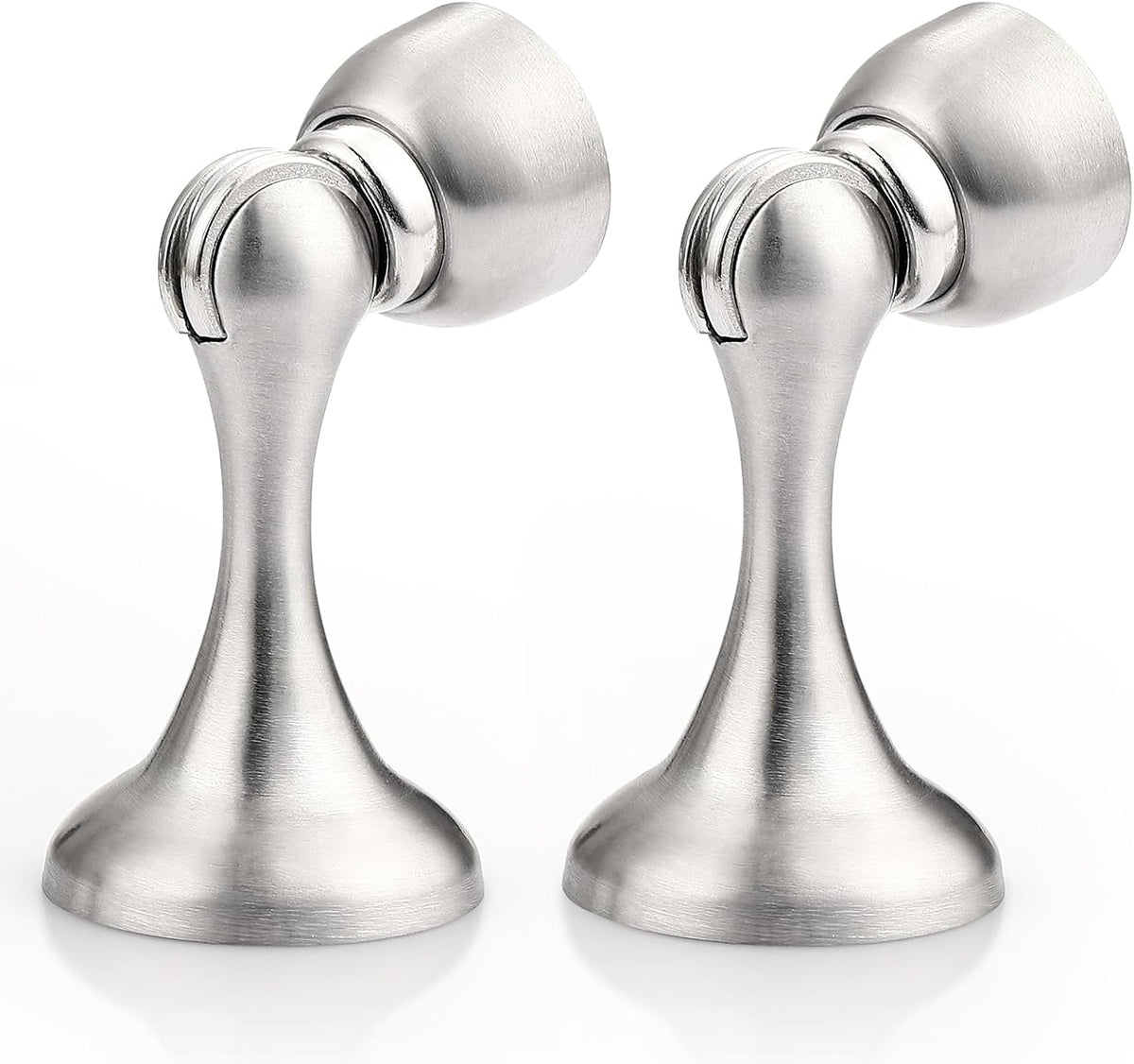 Probrico Brushed Nickel Magnetic Door Stoppers for Bottom of Door, Stainless Steel Magnet Door