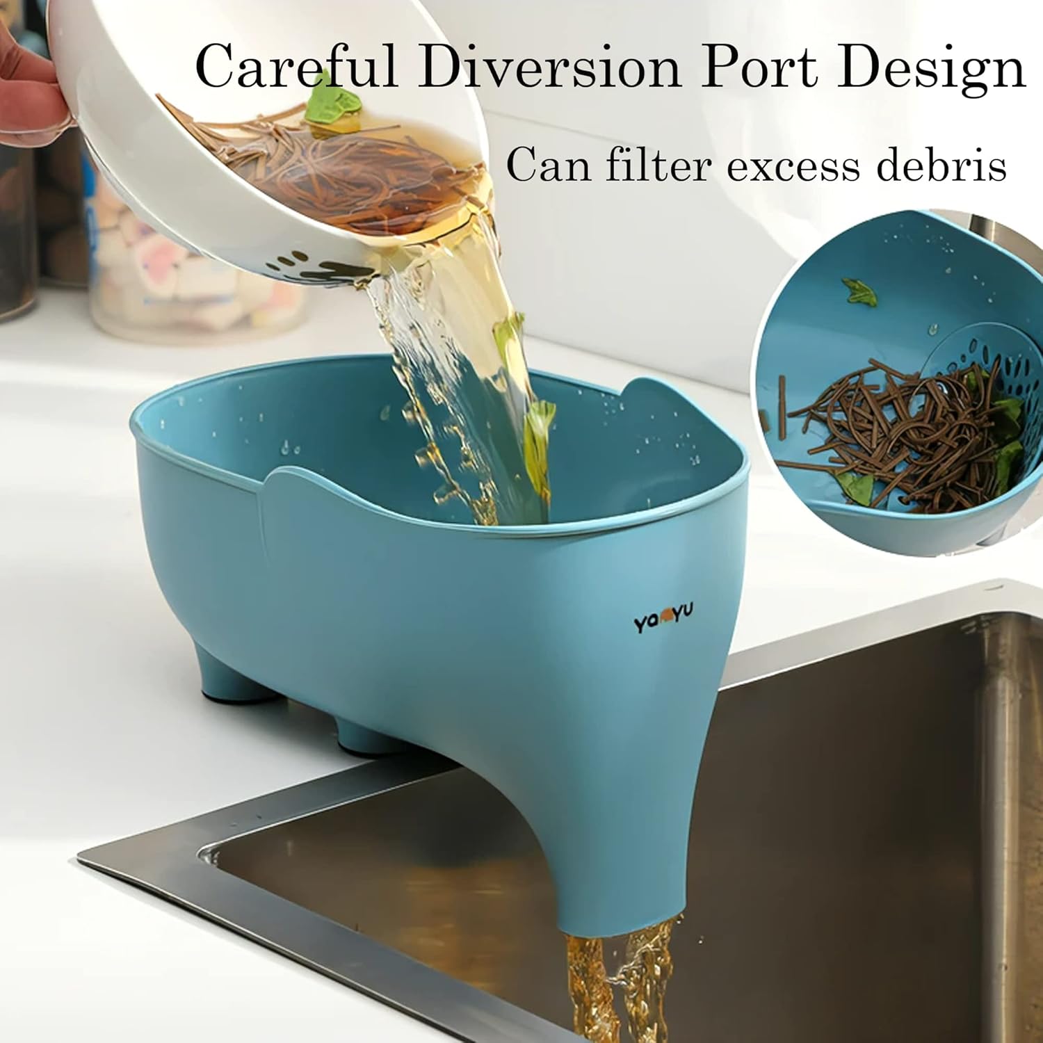 3PCS Vegetables Washing Basket - Elephant Drainage for Fruit, Pasta, Noodles - Kitchen Draining