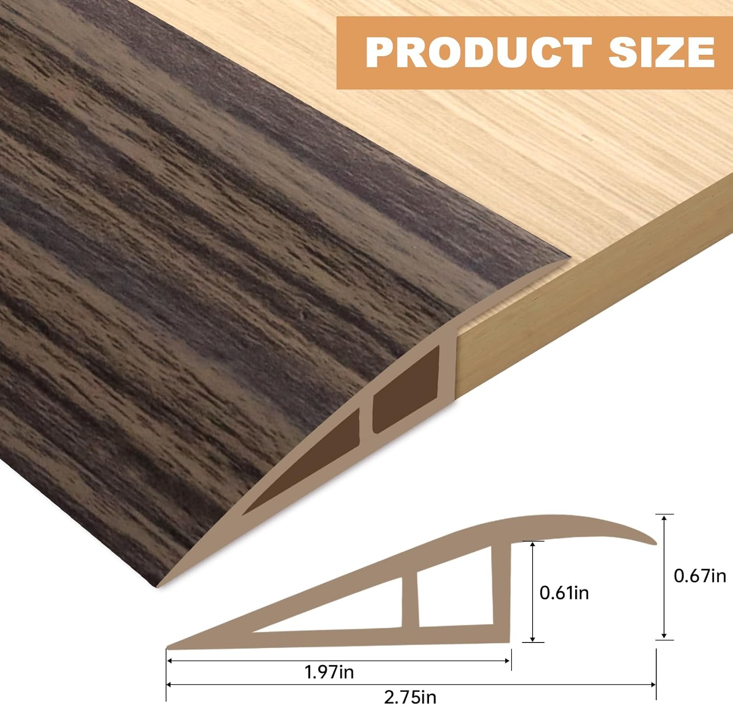 Vinyl Door Threshold Flooring Transition Strip Self Adhesive Carpet Edging Strip for Laminate