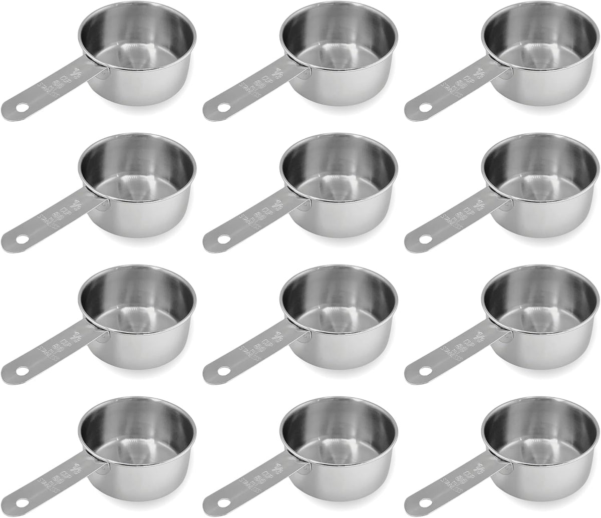 1/3 Cup Stainless Steel Measuring Cup | Sturdy Metal 80 ml | 80 cc | 3 oz | Single Cup for Wet and