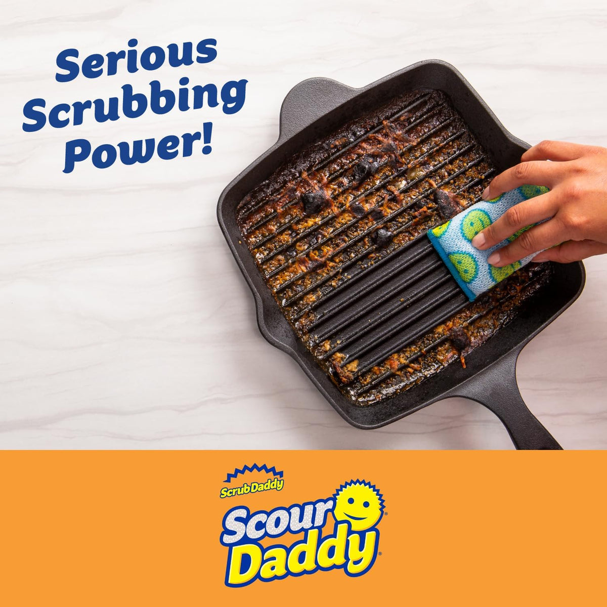 Scrub Daddy Scour Daddy XL - Large Heavy Duty Sponge & Non Scratch Scouring Pad - 18 Pack of Bulk