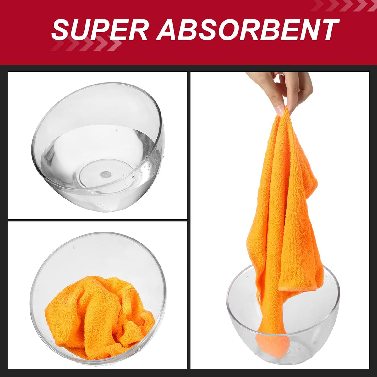 200 Pcs Microfiber Cleaning Cloth 16x16 Inch Microfiber Towels for Car Ultra Absorbent Cleaning