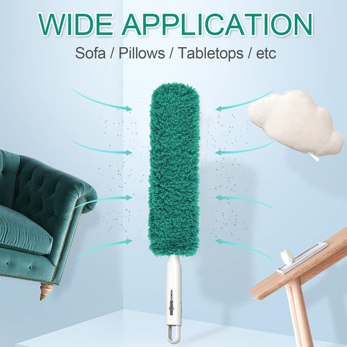 Microfiber Duster, Feather Duster, Dusters for Cleaning, Washable Dusters with Reusable Microfiber