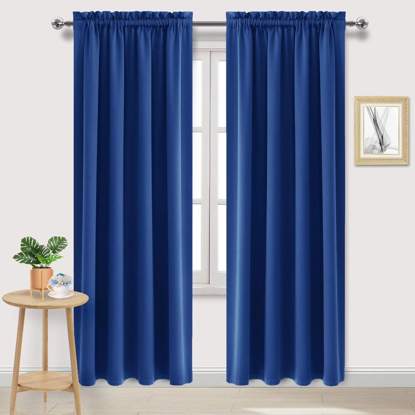 DWCN Blackout Curtains for Bedroom – Rod Pocket Thermal Insulated Noise Reducing Noise Reducing