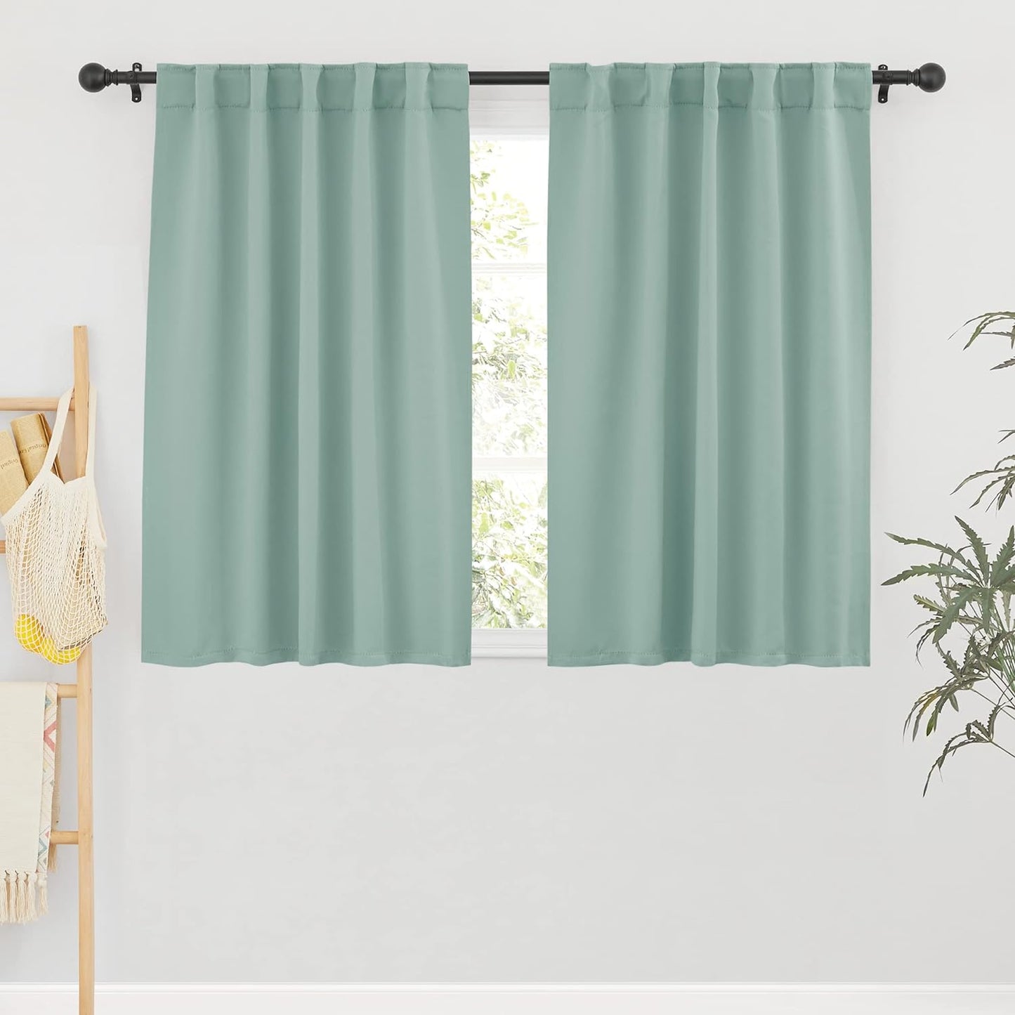 RYB HOME Small Window Curtains Blackout, Privacy Thermal Insulating Drapes for Bedroom Bathroom