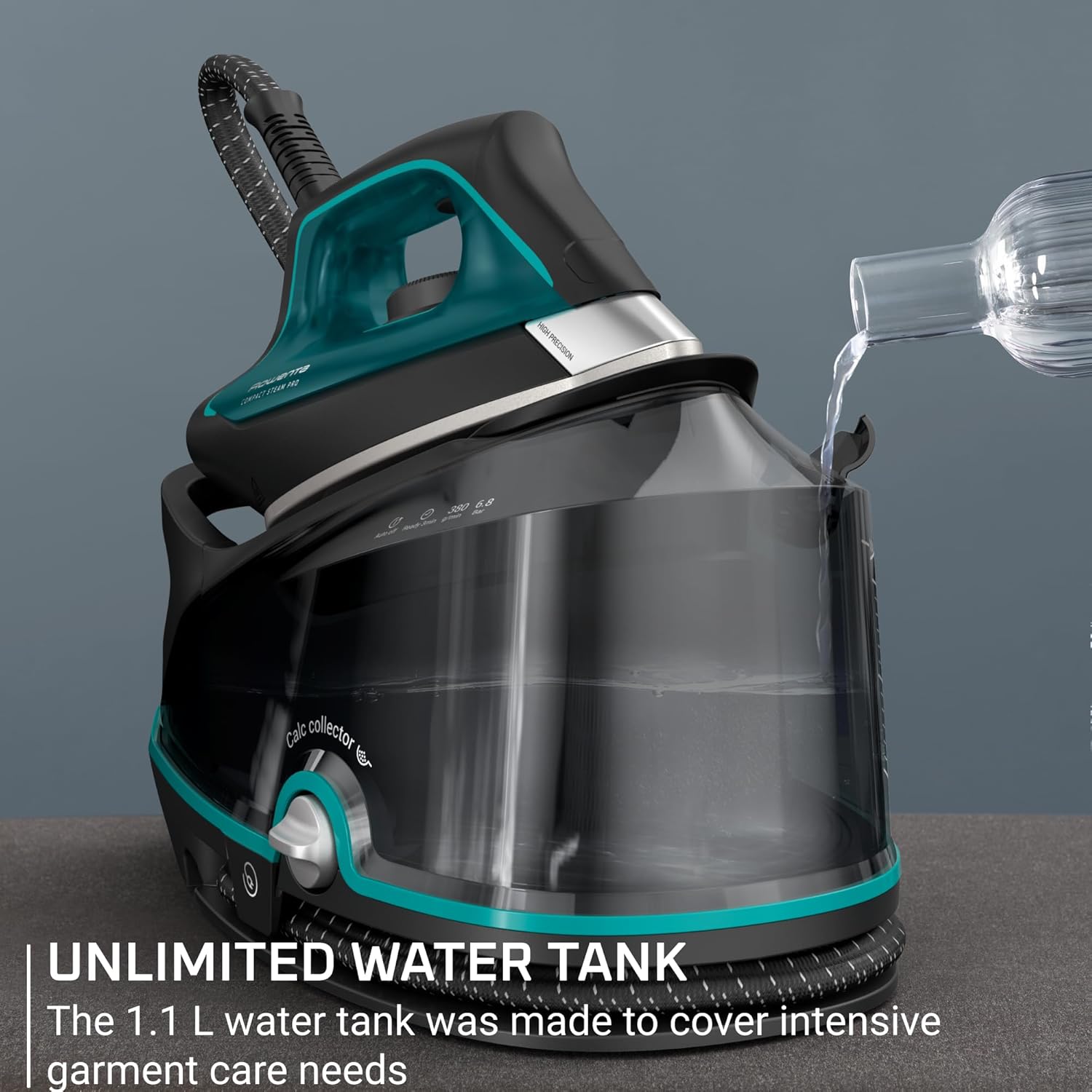 Rowenta Iron for Clothes, High Pressure Steamer Iron with Boiler System, 400 Steam Holes, Vertical